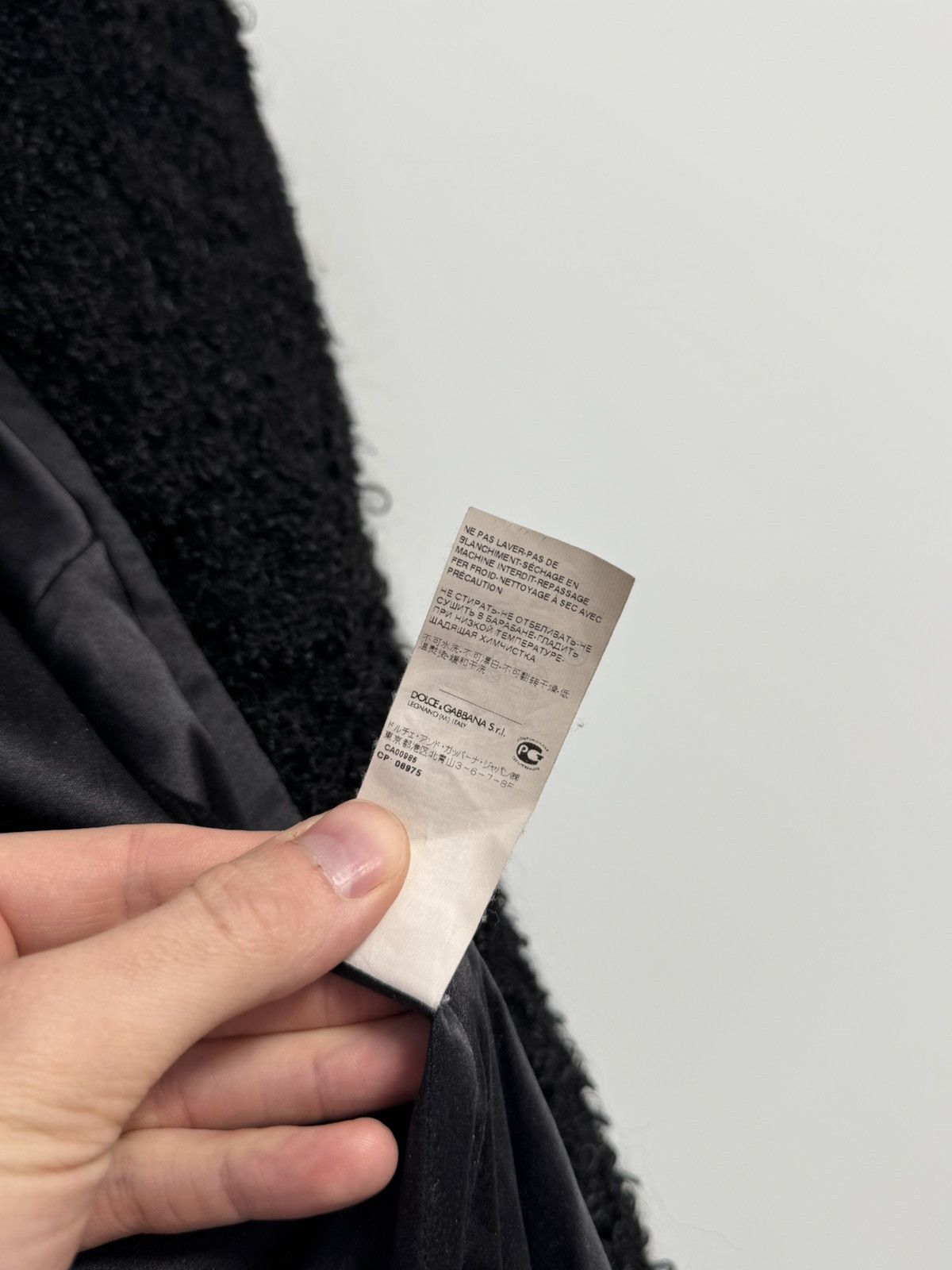 Dolce & Gabbana Dolce & Gabbana Black Boucle Wool Mohair Coat Jacket IT42 Size M / US 6-8 / IT 42-44 - 14 Thumbnail