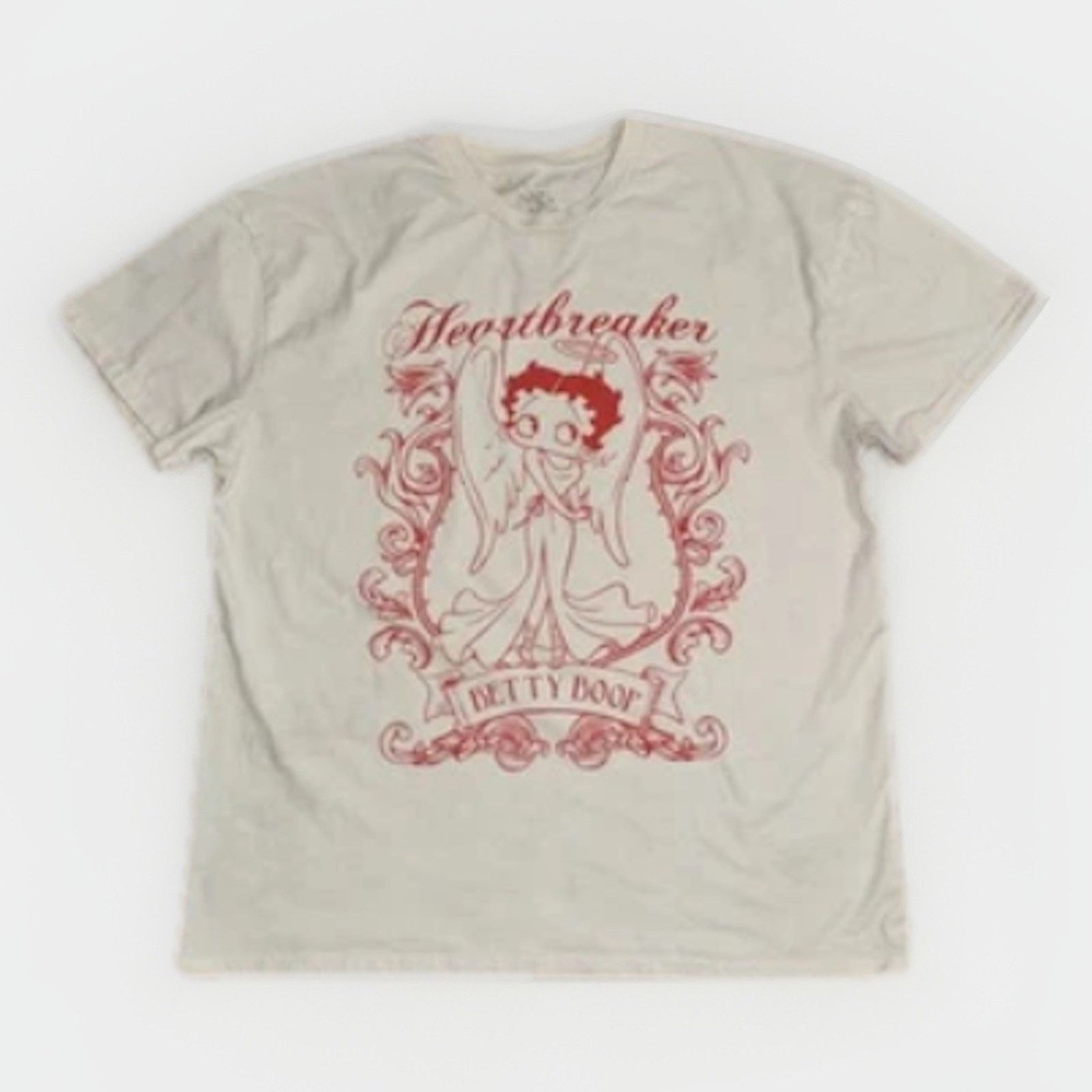 Vintage Betty Boop Heartbreaker Graphic T-Shirt White XL 22x28 Size US XL / EU 56 / 4 - 1 Thumbnail