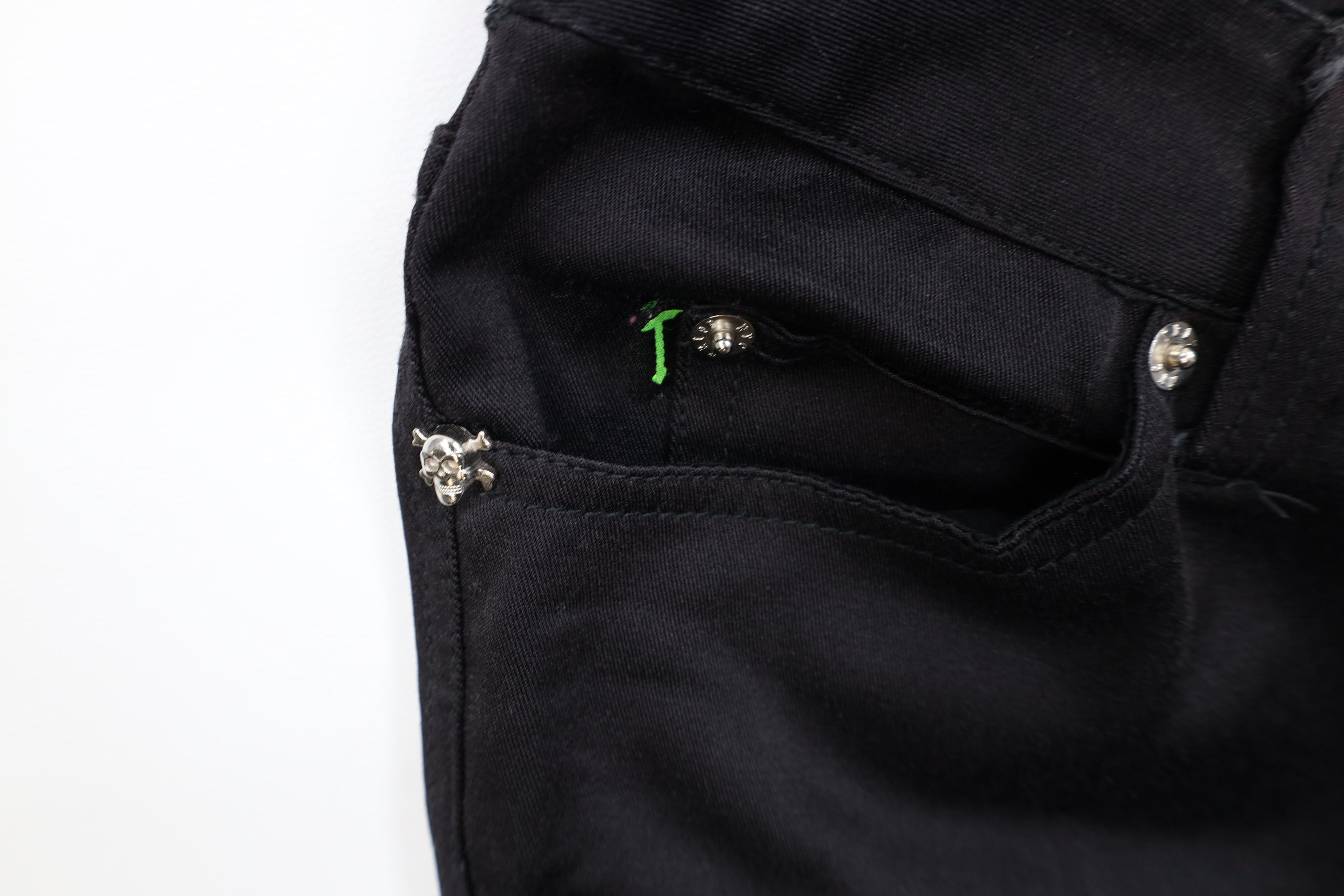 Vintage 90s Y2K Tripp NYC Stretch Capris Jeans Pants Black