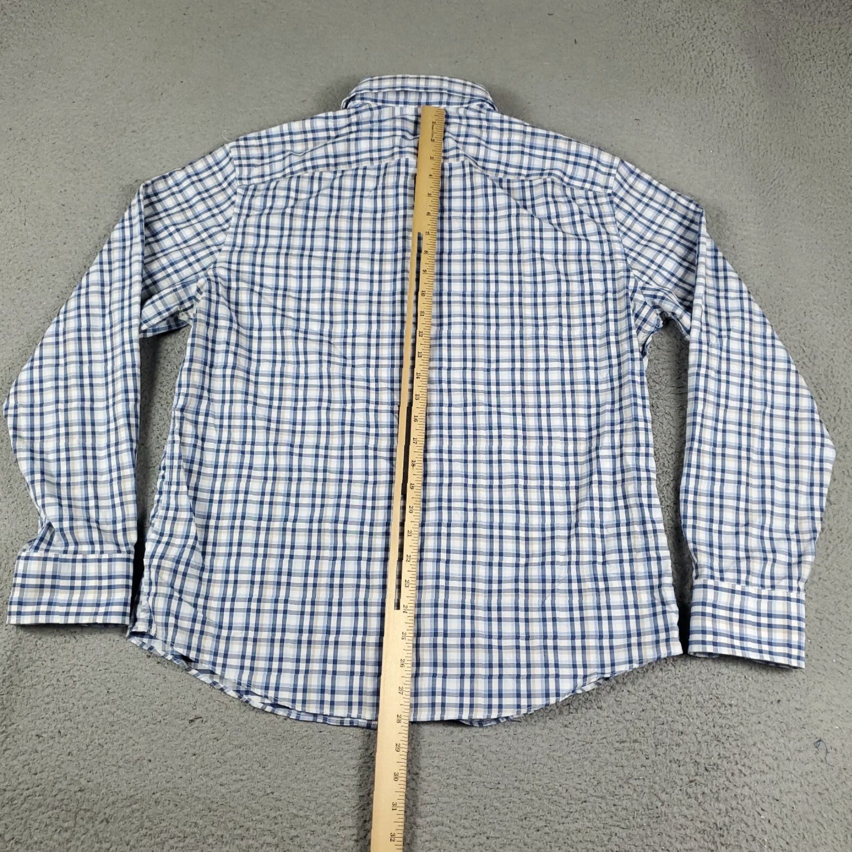 UNTUCKit UNTUCKit Shirt Mens L Blue Plaid Nylon Button Up Long Sleeve Casual Formal Business Workwear Size US L / EU 52-54 / 3 - 3 Thumbnail