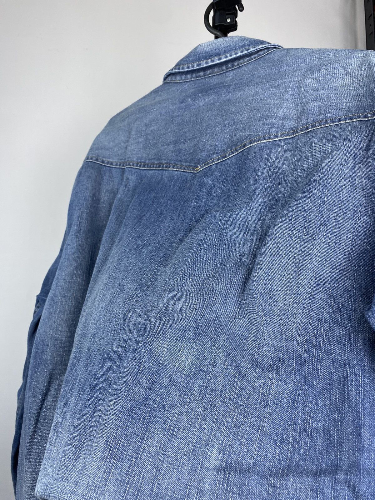 Denim & Supply Ralph Lauren × Designer × Vintage Denim Supply Ralph Lauren Blue Button Up Denim Pocket Shirt Size US XL / EU 56 / 4 - 10 Thumbnail