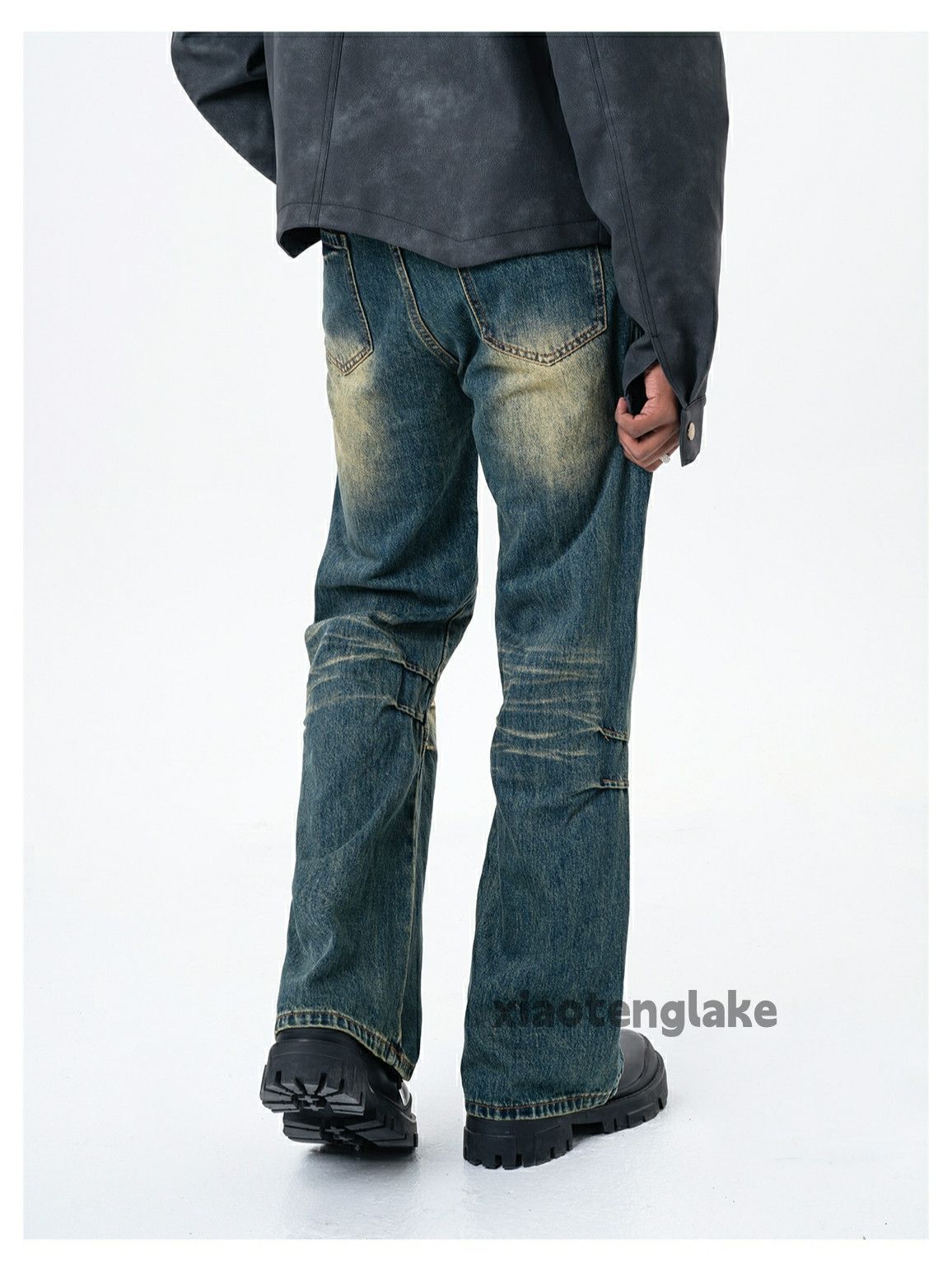 Jean × Vintage washed faded cleanfit yuppie bootcut grunge jeans Size US 32 / EU 48 - 4 Thumbnail