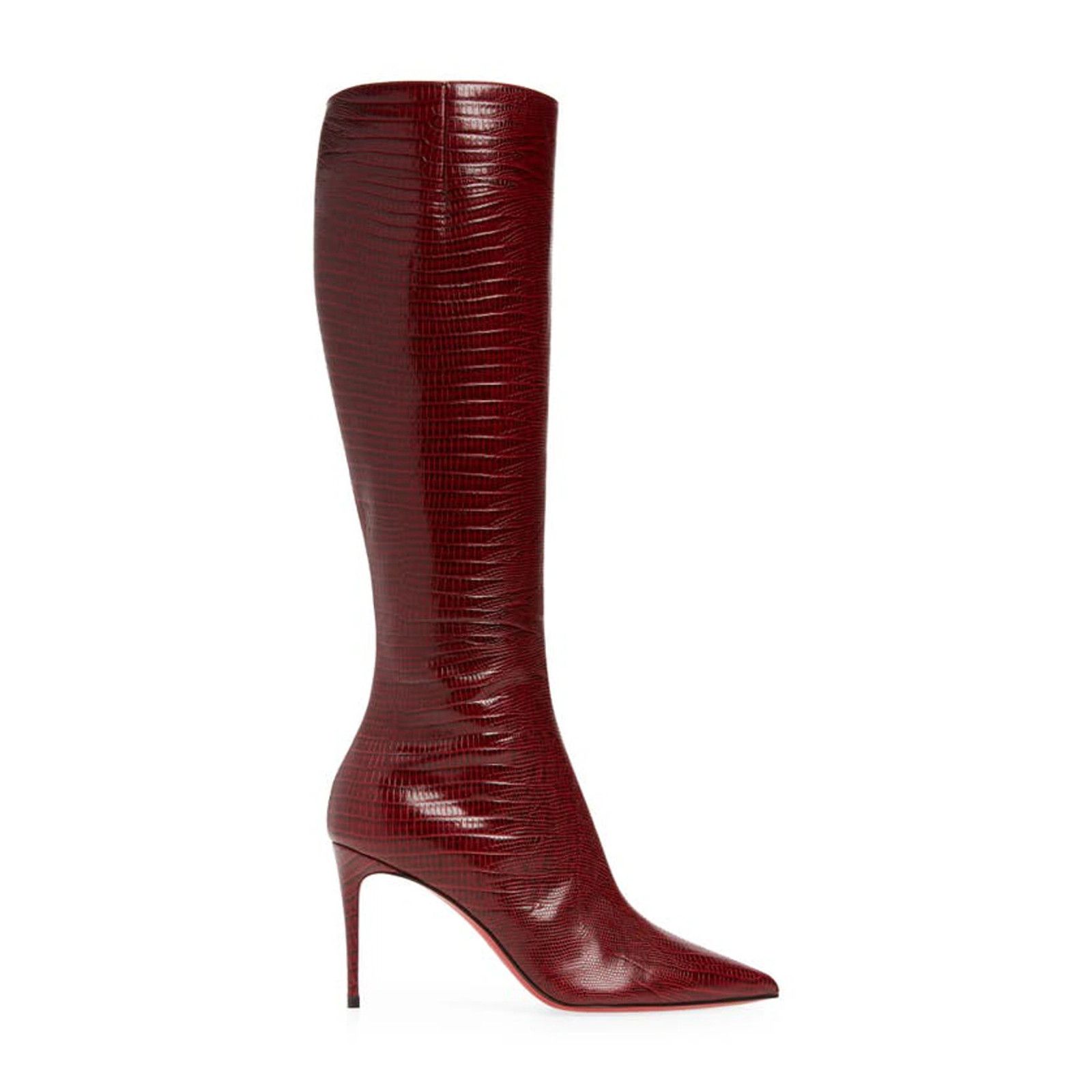 Christian Louboutin Christian Louboutin Kate Botta 85 Red Calf Lizzy Knee High Size US 10.5 / IT 40.5 - 3 Thumbnail