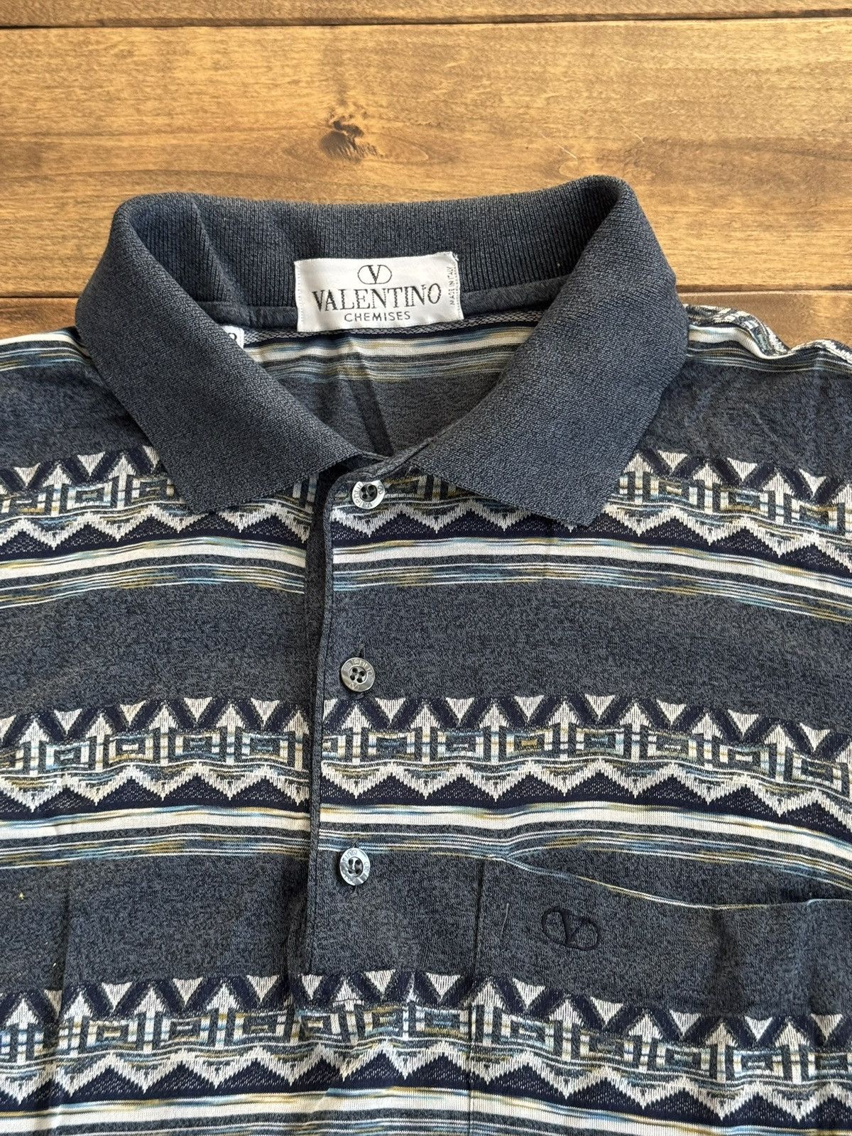 Valentino Vintage Valentino Polo Shirt Size US M / EU 48-50 / 2 - 3 Thumbnail