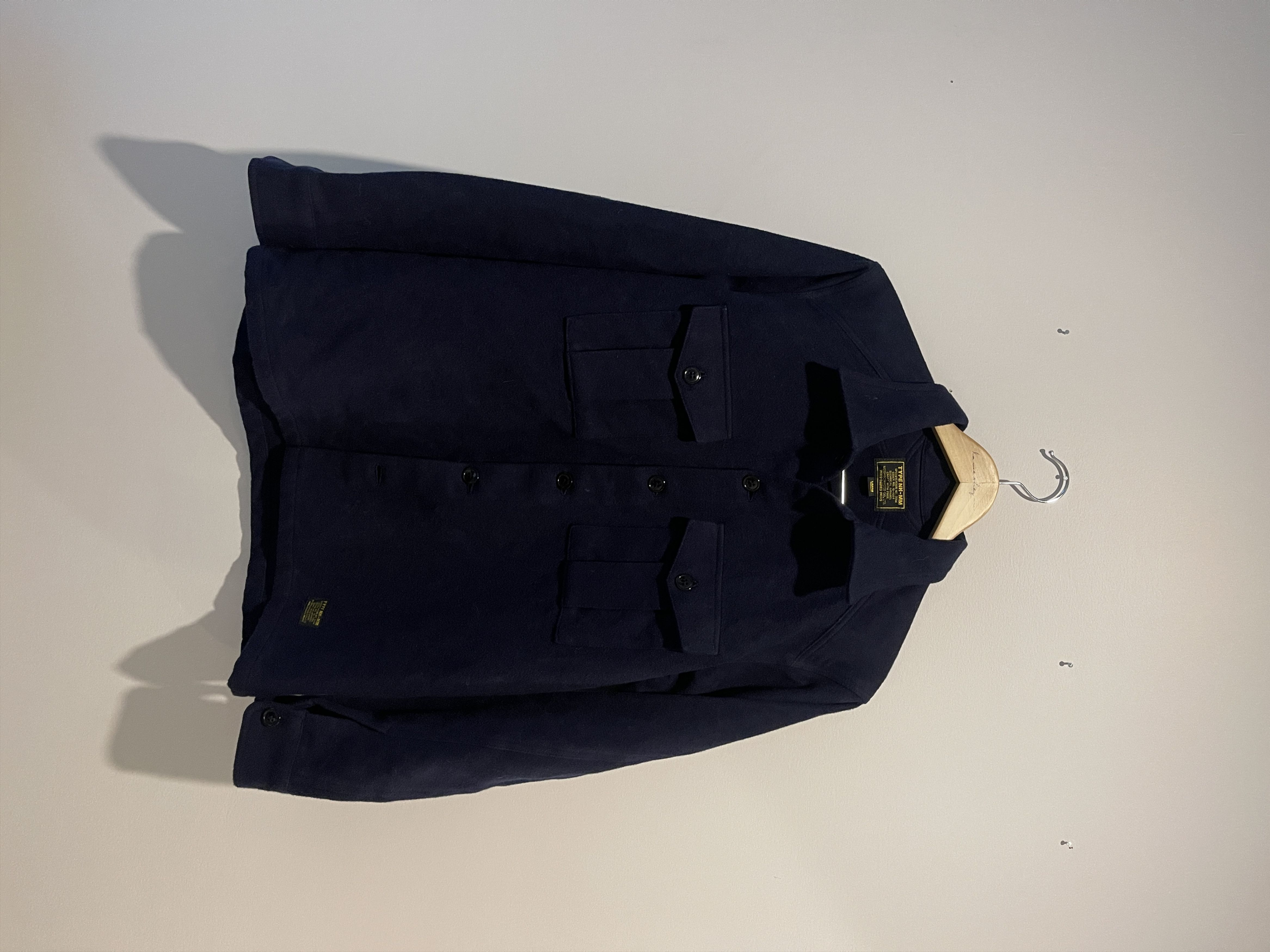 Neighborhood Navy Wool Button-up Shirt