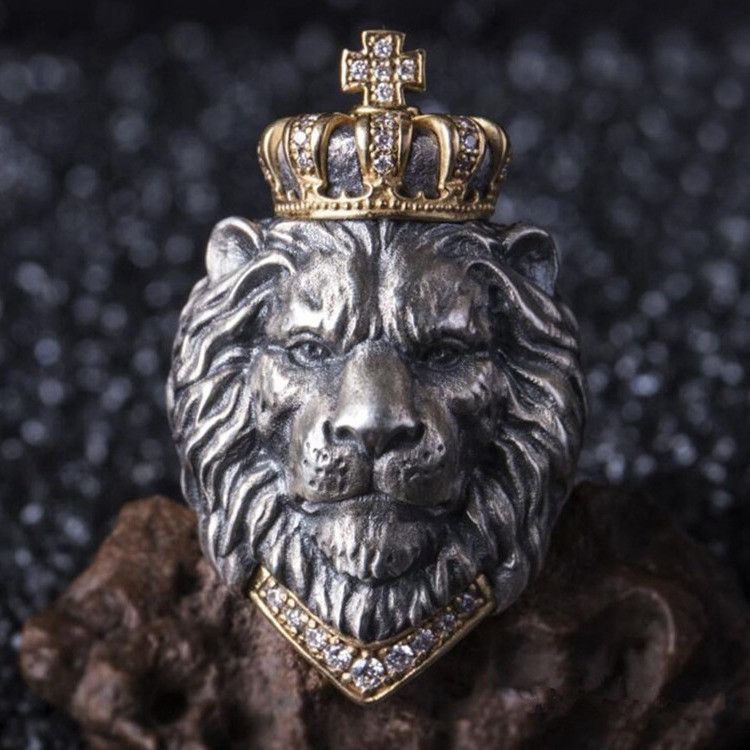 Jewelry Lion Retro Jewelry Rings Open Size Chrome Ring (Size 7-13) Size ONE SIZE - 1 Thumbnail