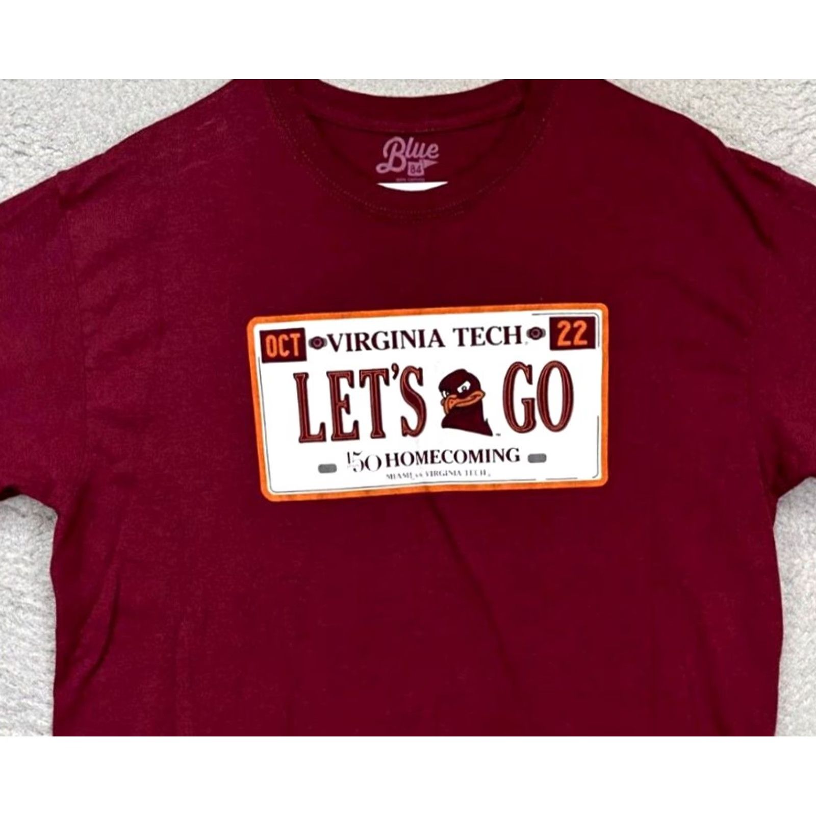Vintage Blue 84 Virginia Tech Hokies Sweatshirt Mens Large Red Crew Neck Pullover Sweatshirt Graphic Print Seasonal Outdoor 90s Theme (if applicable) Size US L / EU 52-54 / 3 - 2 Thumbnail