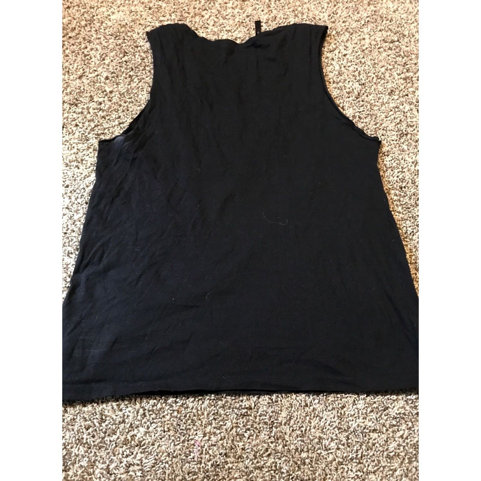 Forever 21 FOREVER 21 T-Shirt Sleeveless Black Boat Neck Cotton Knit Casual Women S Small Over Rated Vintage No Size S / US 4 / IT 40 - 3 Thumbnail