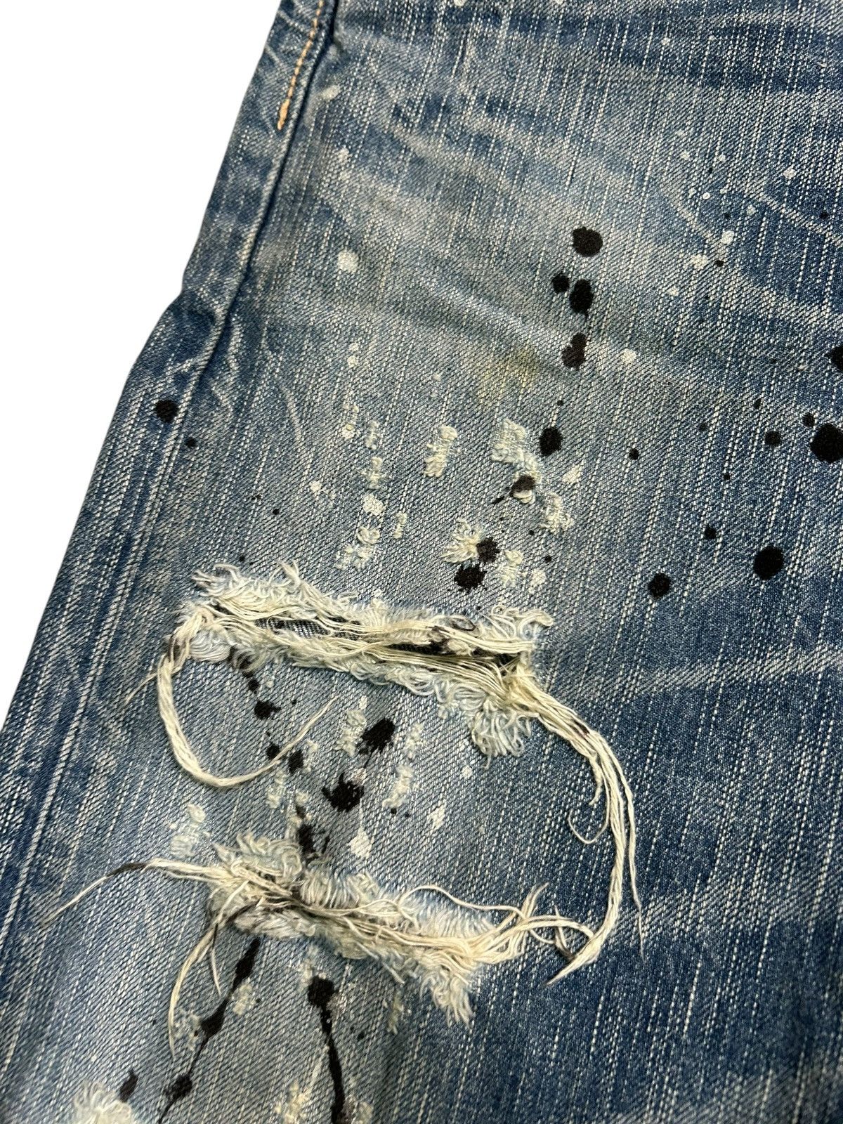Japanese Brand × Kapital × Vintage Edwin Distressed Blue Trip 503 Grunge Punk Rock Style Denim Size US 32 / EU 48 - 5 Thumbnail