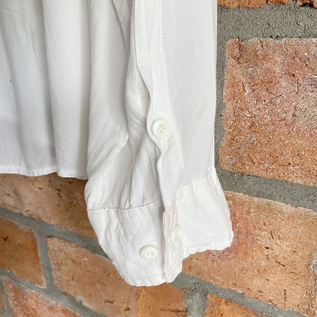 Designer × Japanese Brand G. O. A. White Classic Shirt with Roll-Up Sleeves Size M / US 6-8 / IT 42-44 - 8 Thumbnail