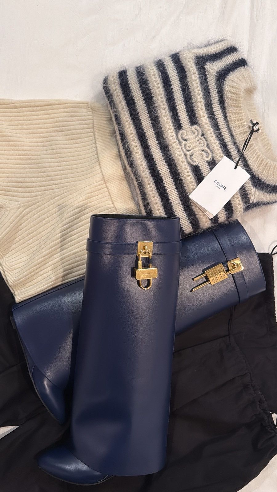 Celine CREW NECK MARINIÈRE SWEATER IN MOHAIR AND SILK Size XS / US 0-2 / IT 36-38 - 2 Thumbnail