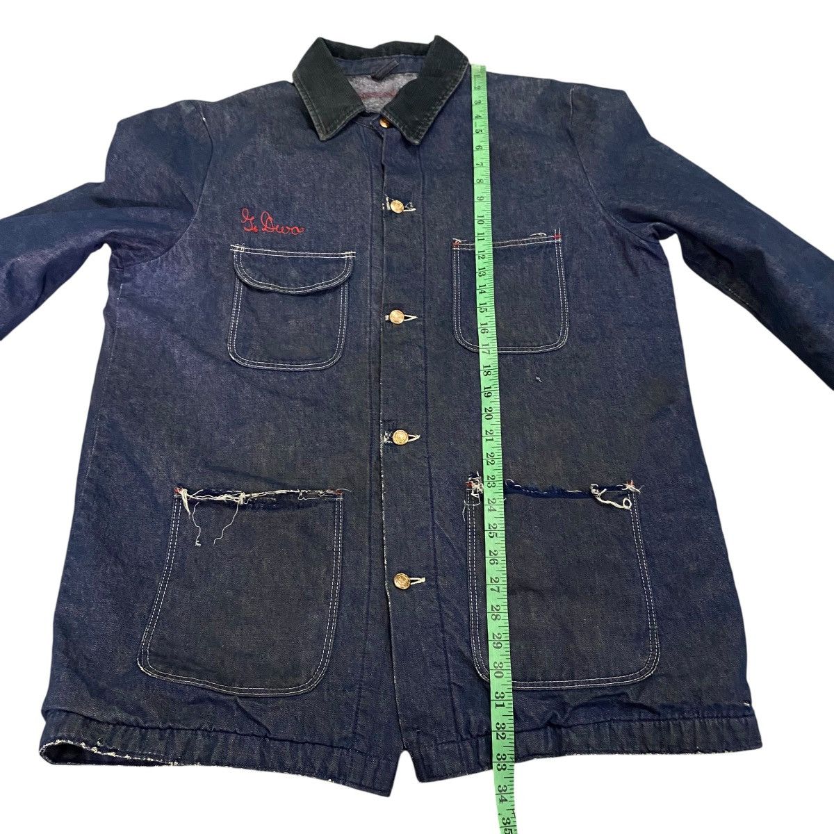 Wrangler Vintage Men’s 1950s Wool Blanket Lined Blue Bell Denim Size US L / EU 52-54 / 3 - 16 Thumbnail