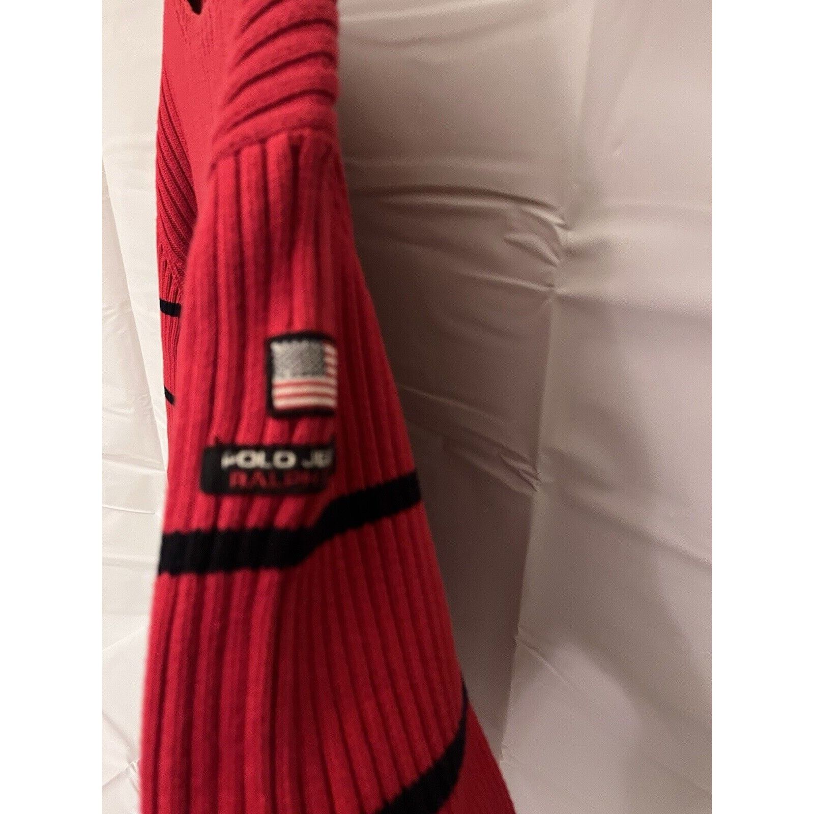 Ralph Lauren Vtg Mens Ralph Lauren Polo Jeans Co Logo Sweater XXL Red Size US XXL / EU 58 / 5 - 4 Thumbnail