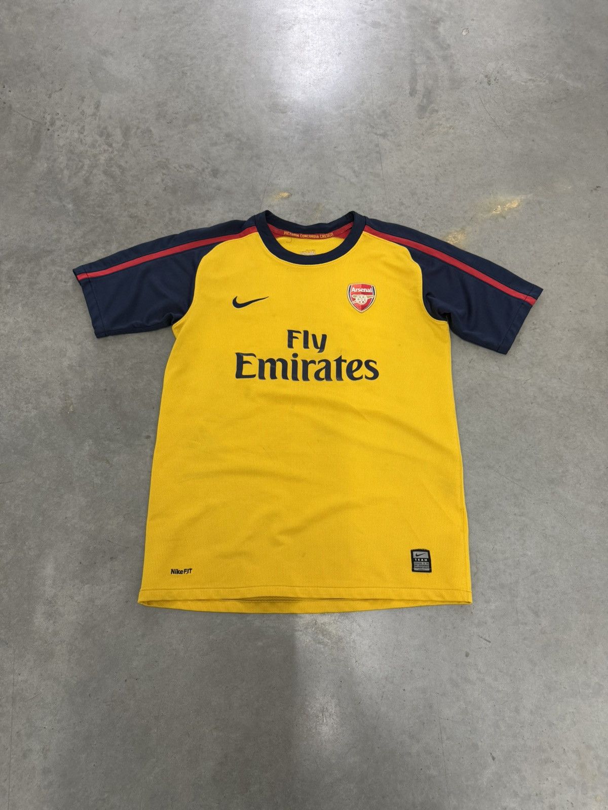 Nike Arsenal FC 2008 Away Soccer Jersey Nike Yellow UK Small Size US S / EU 44-46 / 1 - 4 Thumbnail