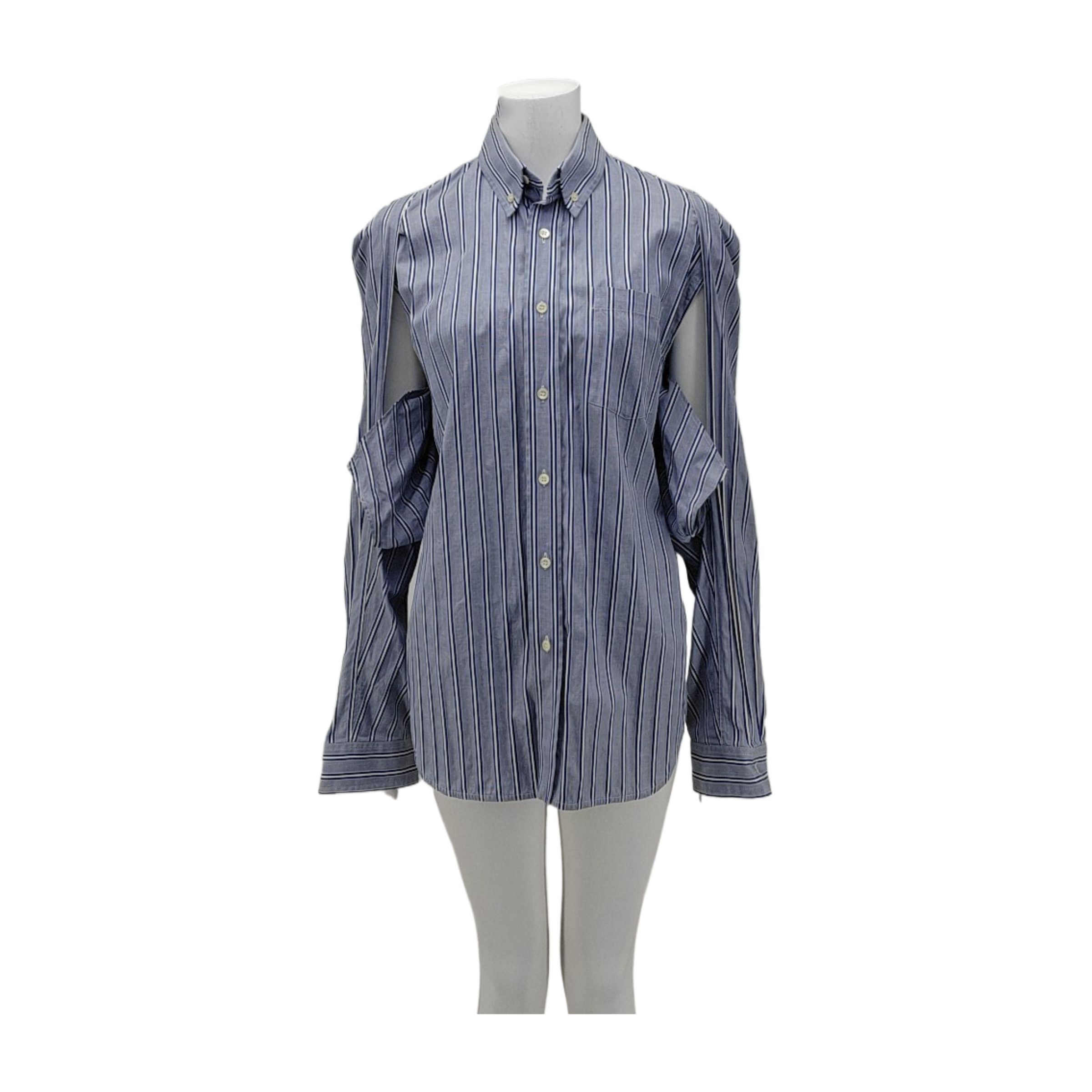 Balenciaga Balenciaga Striped Button Up Shirt Size 36 Size XS / US 0-2 / IT 36-38 - 1 Thumbnail