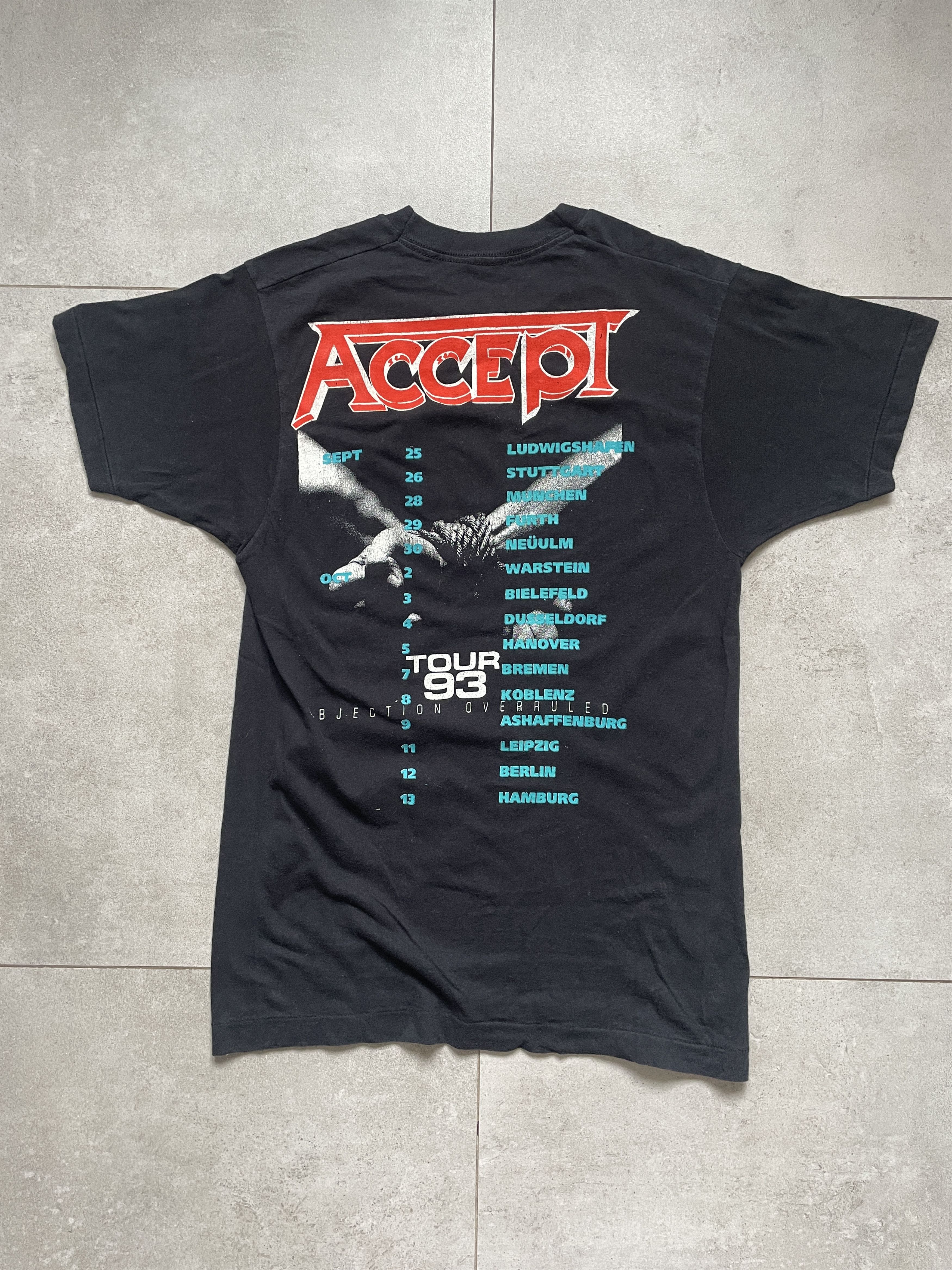 Band Tees VINTAGE ACCEPT 93 TOUR OBJECTION OVERRULED SINGLE STITCH TEE Size US M / EU 48-50 / 2 - 3 Thumbnail