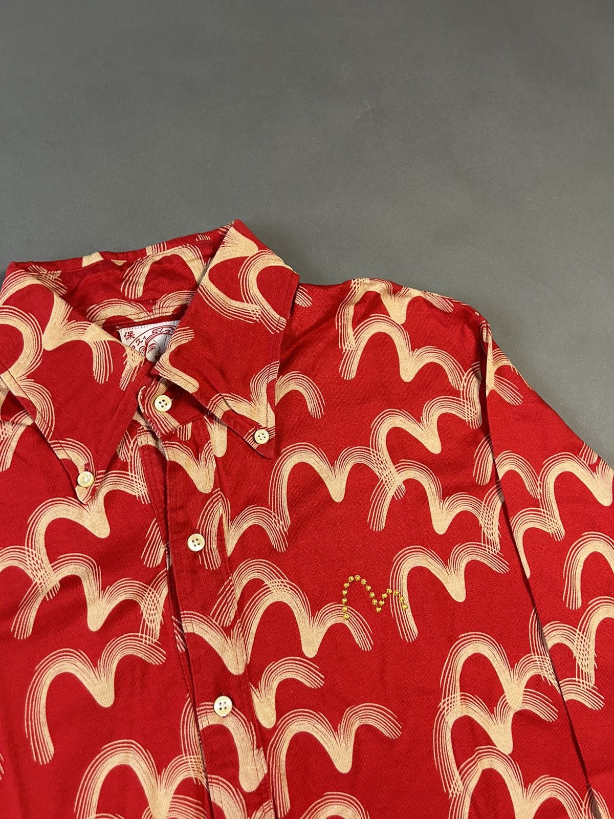 Evisu × Japanese Brand × Vintage Evisu vintage multi logo long sleeve polo seagull red Size US M / EU 48-50 / 2 - 2 Thumbnail