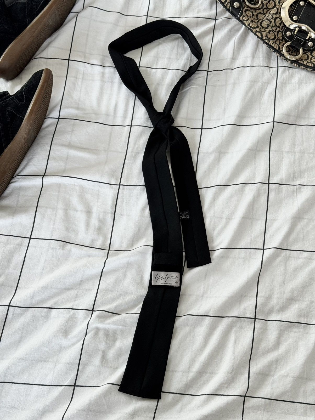 Yohji Yamamoto Yohji Yamamoto Tie - Nihilistic Delusion 虚無妄想 Size ONE SIZE - 7 Thumbnail