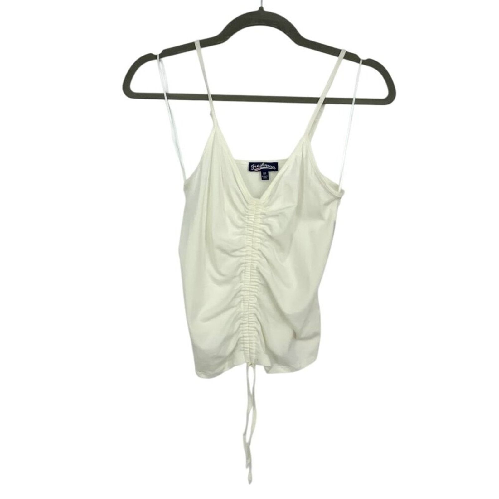 Other Freshman Cinch Front Tank Top White Size Medium NWOT Size M / US 6-8 / IT 42-44 - 2 Thumbnail