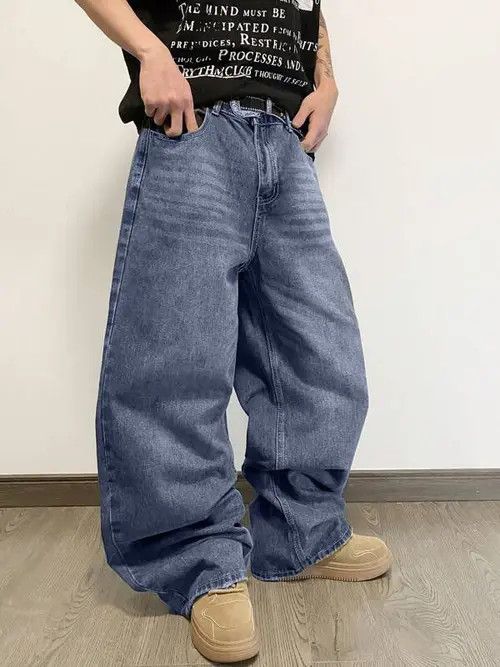 Jean VIntage RETRO 90s Wide denim jeans Size US 30 / EU 46 - 2 Thumbnail