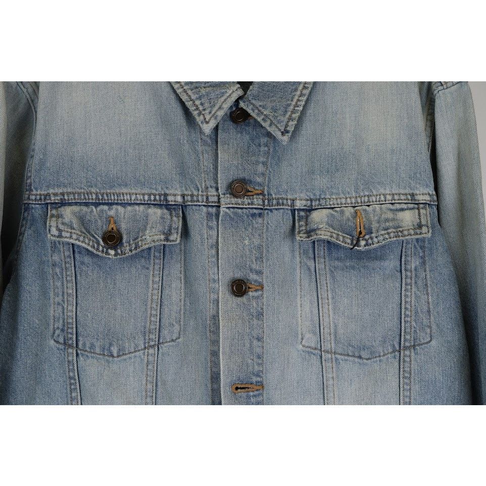 Saint Laurent Paris o1rshd1 Classic Denim Jacket in Sky Blue Size US L / EU 52-54 / 3 - 5 Thumbnail