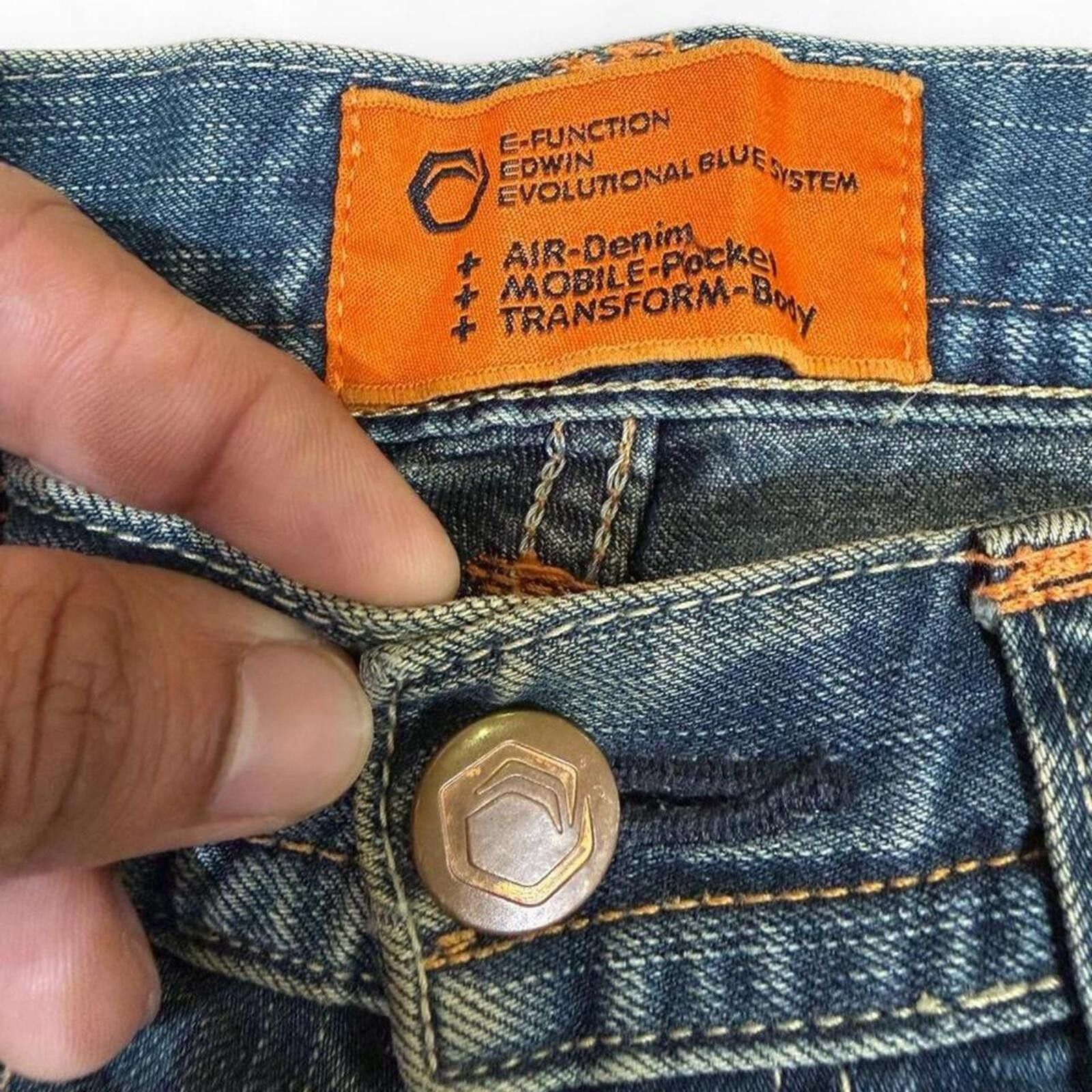 Edwin VINTAGE EDWIN E-FUNCTION unique shade and design denim jeans Size US 33 - 6 Thumbnail