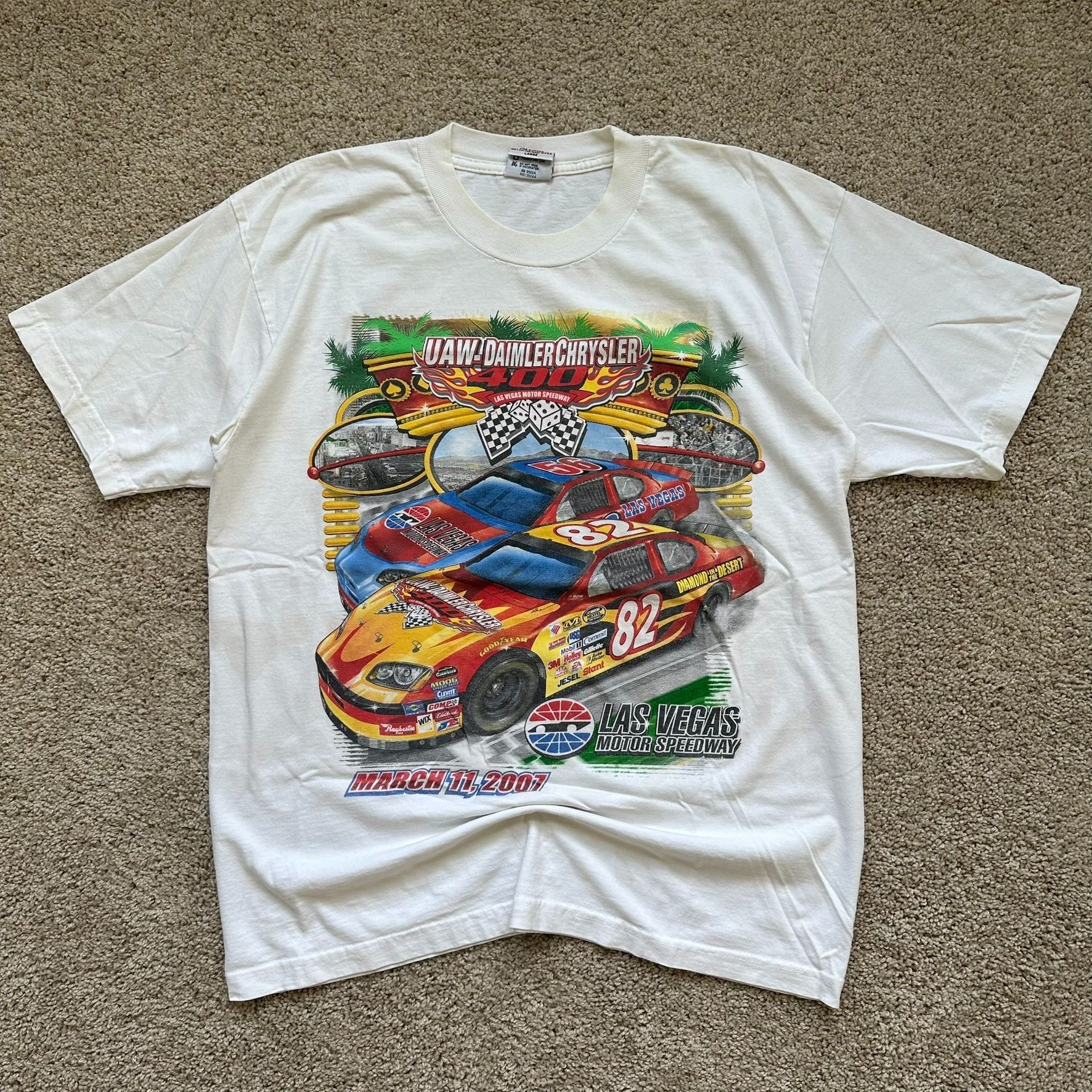 NASCAR Vintage 2007 NASCAR Las Vegas 400 T-Shirt Y2K Nextel Cup Rac Size US L / EU 52-54 / 3 - 1 Thumbnail