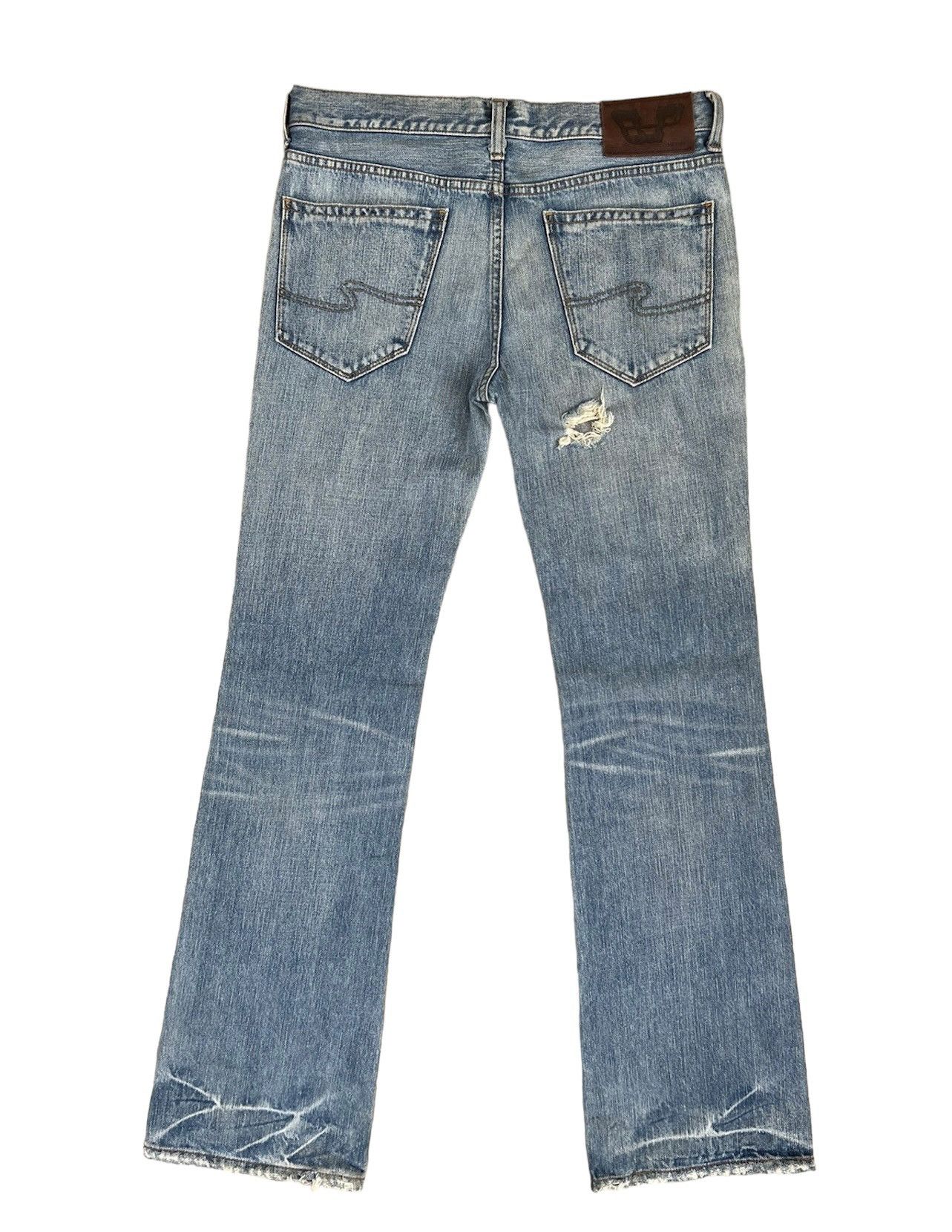 Vintage Vintage Bonds & Peace Japan Rips Distress Denim Flare Jeans Size US 32 / EU 48 - 2 Thumbnail