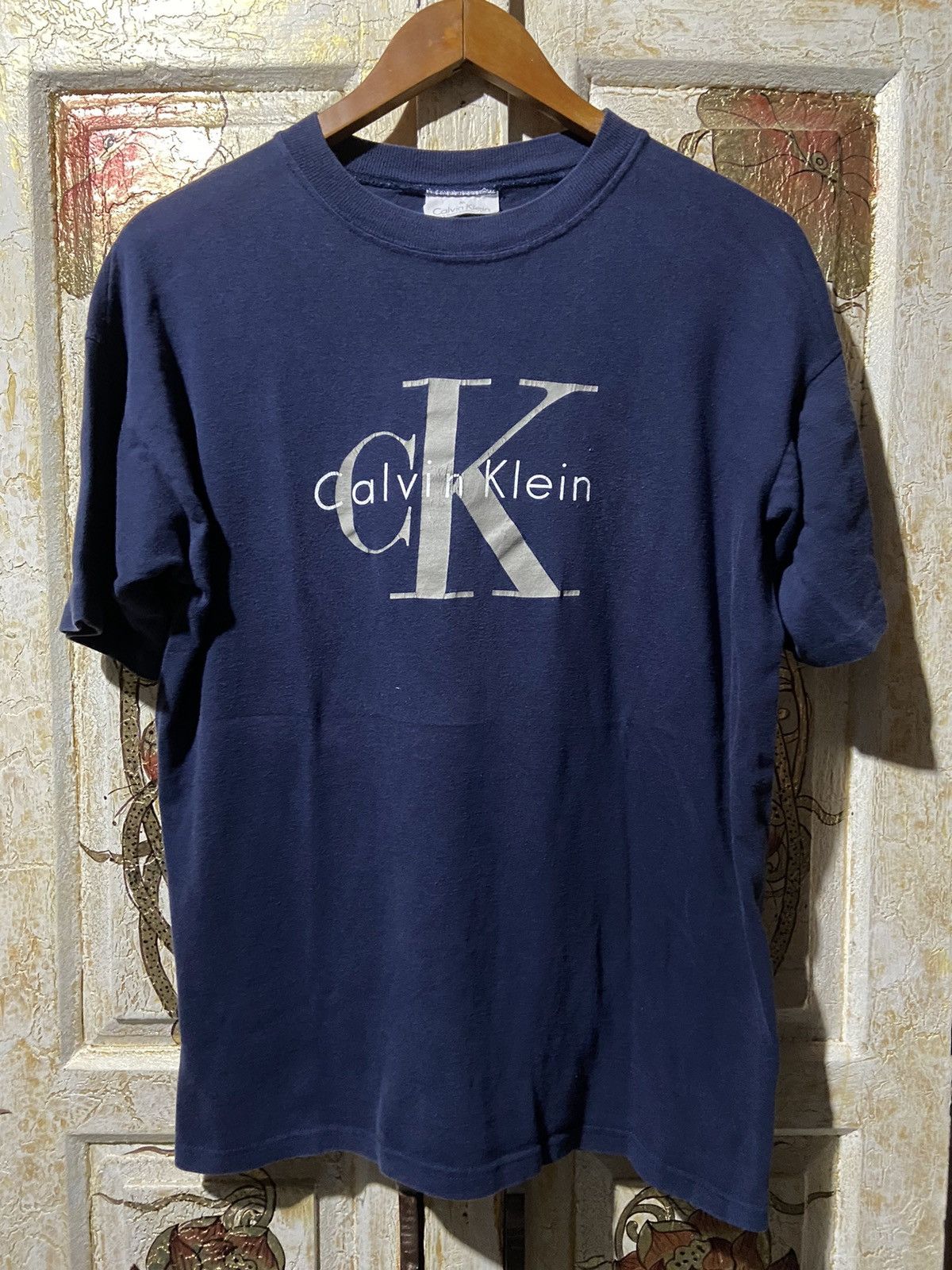 Calvin Klein × Vintage vintage Calvin Klein single stitch blue crop t shirt size M Size US M / EU 48-50 / 2 - 1 Thumbnail