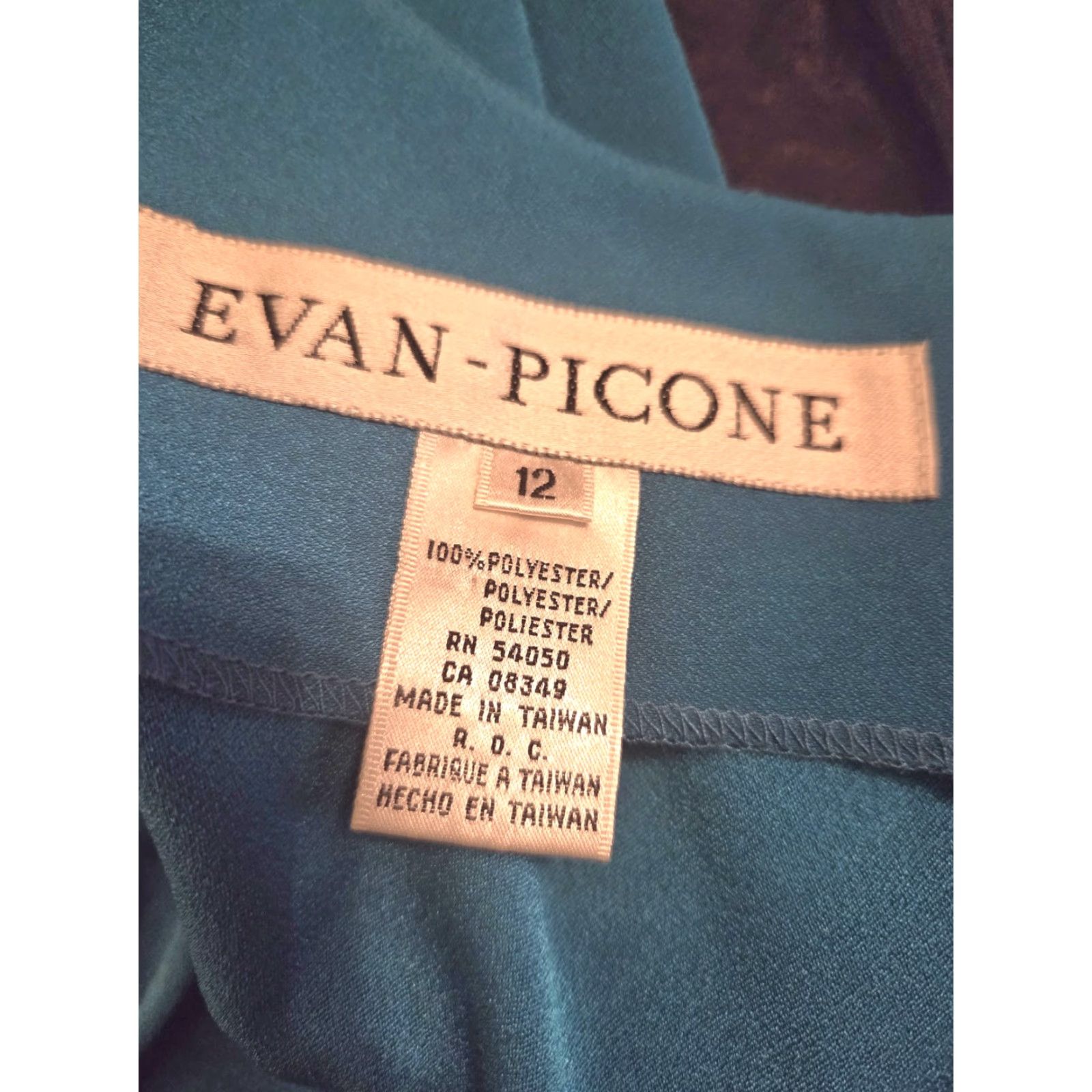 Evan Picone Evan Picone Sleeveless Teal Sheath Dress 12 Gold Buttons Midi Blue Women Size XL / US 12-14 / IT 48-50 - 4 Thumbnail