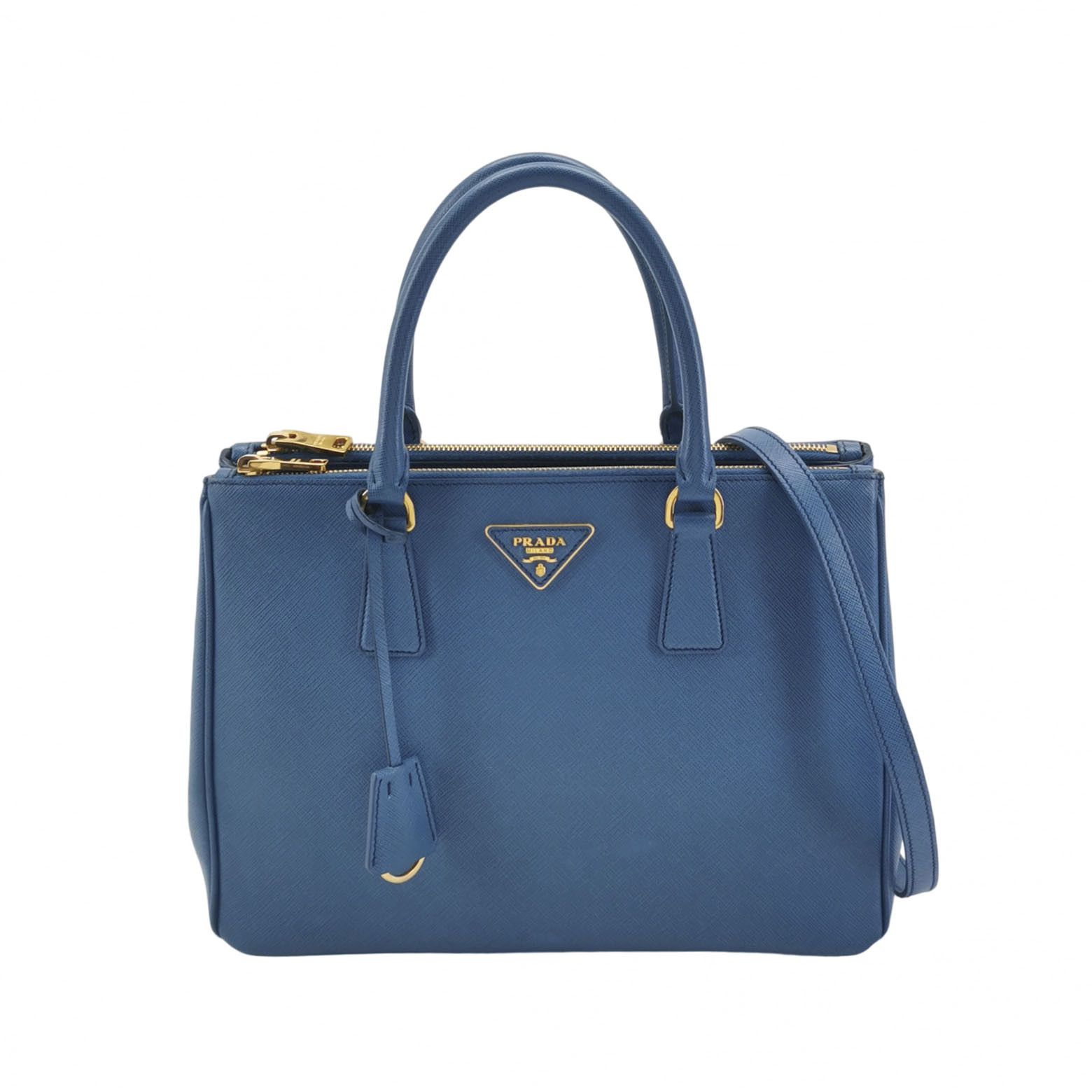 Prada Prada Galleria Saffiano Leather Tote Bag Blue Size ONE SIZE - 1 Thumbnail