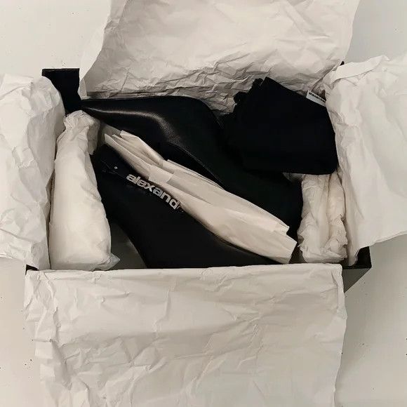 Alexander Wang Alexander Wang Women's Delphine 105mm Logo Pumps - Black Size US 6 / IT 36 - 14 Thumbnail