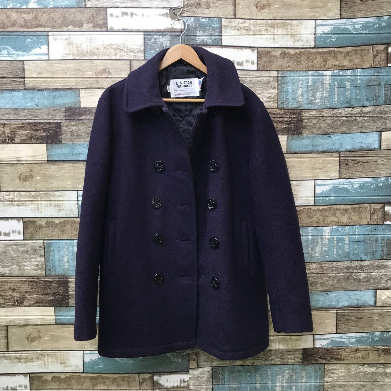 Schott VINTAGE SCHOTT US 70N PEACOAT PURPLE DOUBLE BREASTED Size US M / EU 48-50 / 2 - 6 Thumbnail