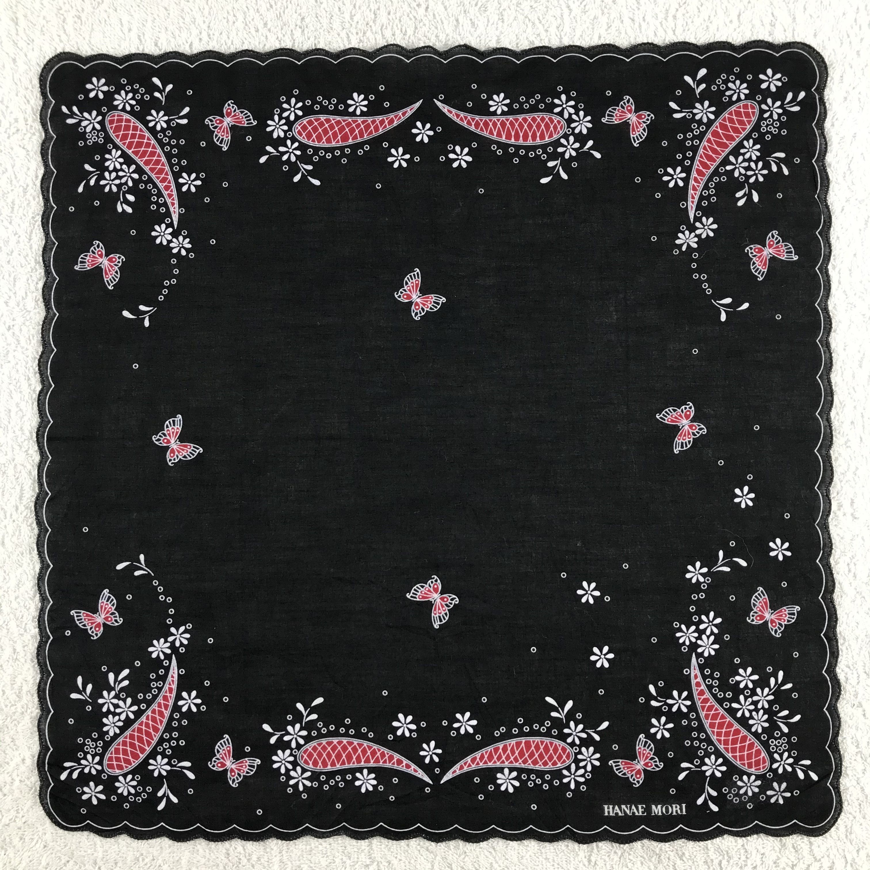 Hanae Mori × Vintage Hanae Mori Bandana / Handkerchief / Neckerchief - S206 Size ONE SIZE - 1 Thumbnail