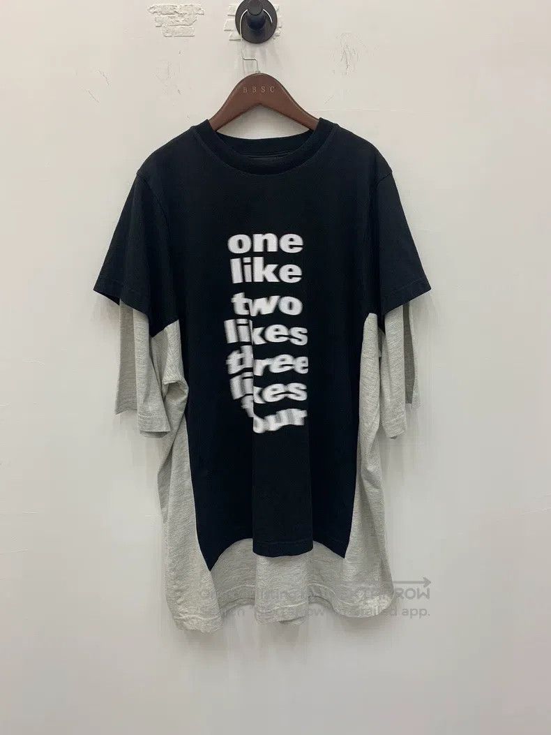 Balenciaga Balenciaga Black and Gray Color Blocked Short Sleeve, XXS Size US XXS / EU 40 - 1 Thumbnail