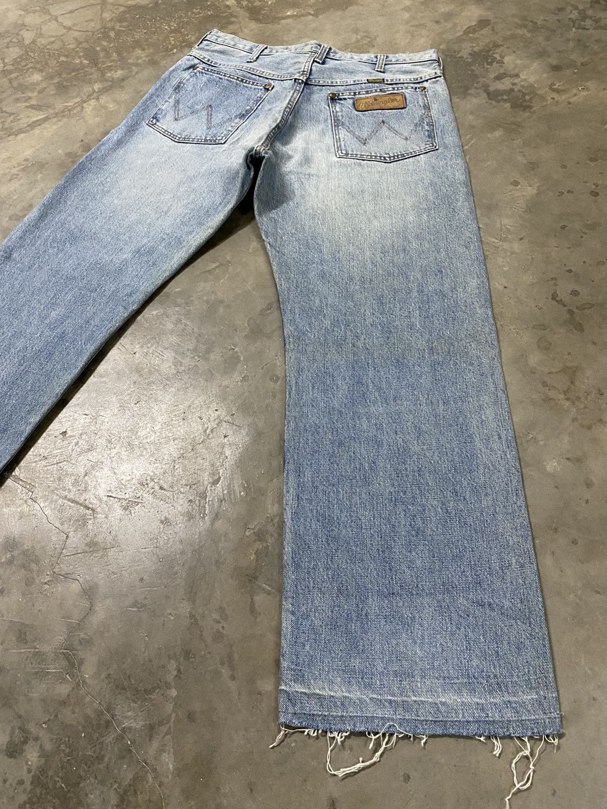 Vintage × Wrangler Vintage Wrangler Blue Bell Selvedge Washed Blue @257 Size US 33 - 3 Thumbnail