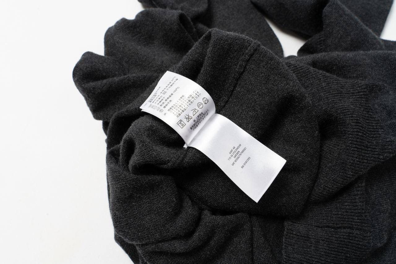 Gant 🔵GANT Wool Cotton blend V-Neck Sweater Jumper Gray Melange Size US XL / EU 56 / 4 - 15 Thumbnail