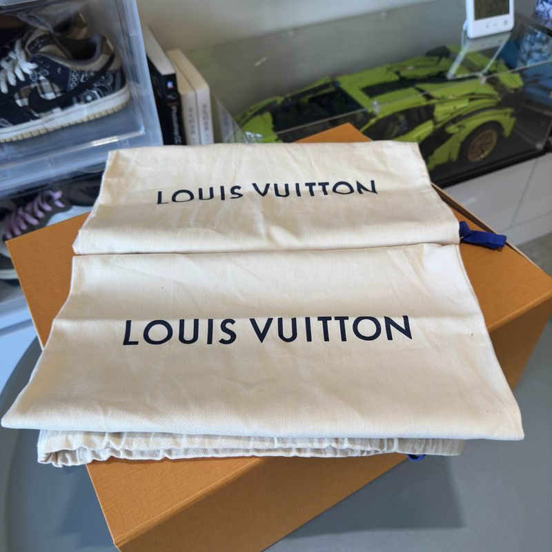 Louis Vuitton Louis Vuitton Blue Leather Low-Top Sneakers -2508 Size US 11 / EU 44 - 9 Thumbnail