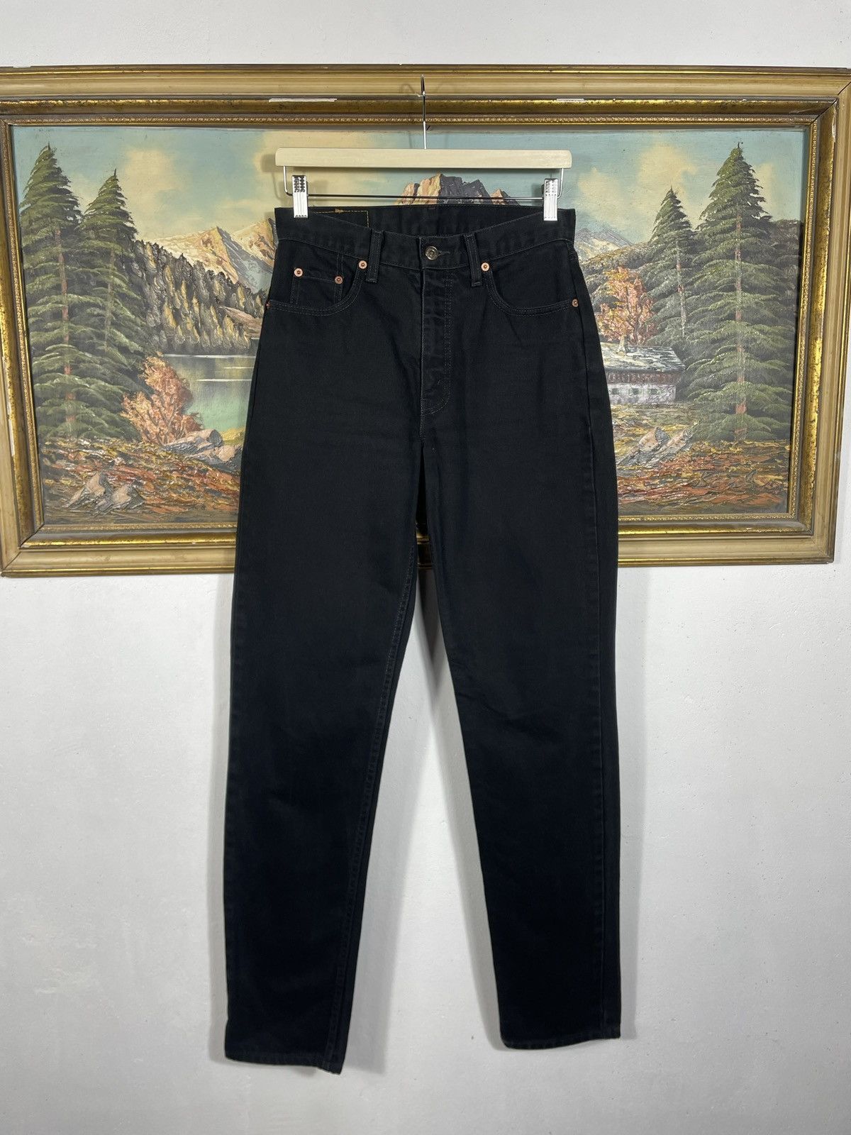 Levi's × Vintage Levi’s Vintage 80s Black Denim Jeans Trousers Orange Tab Size US 30 / EU 46 - 2 Thumbnail