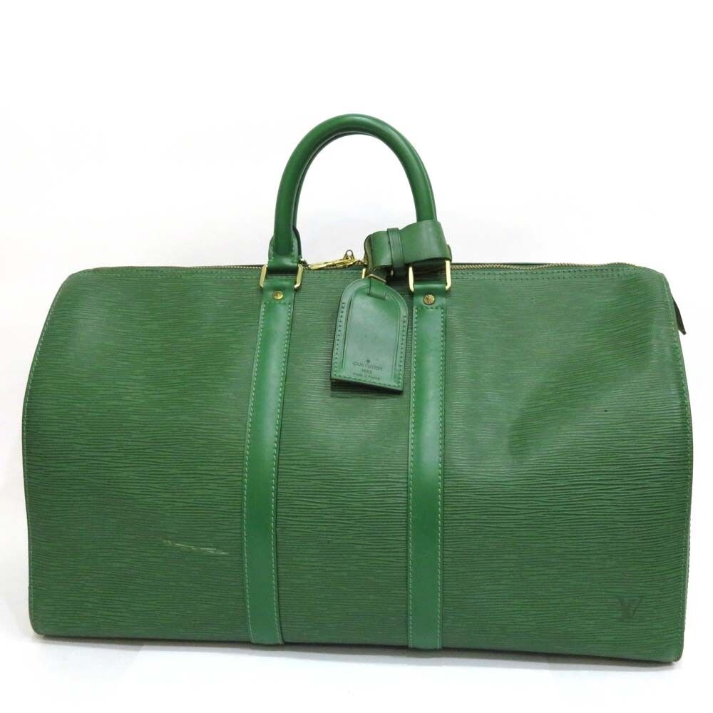 Pre-owned Louis Vuitton Keepall Boston Bag In Green
