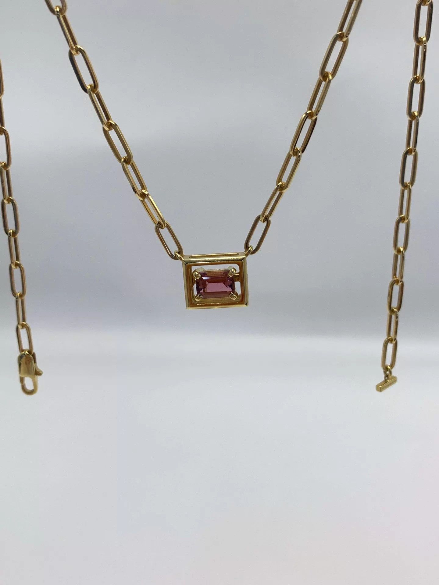 Tiffany & Co. Tiffany Rose Gold Purple Gem U-Necklace 45cm 13.45g Size ONE SIZE - 1 Thumbnail
