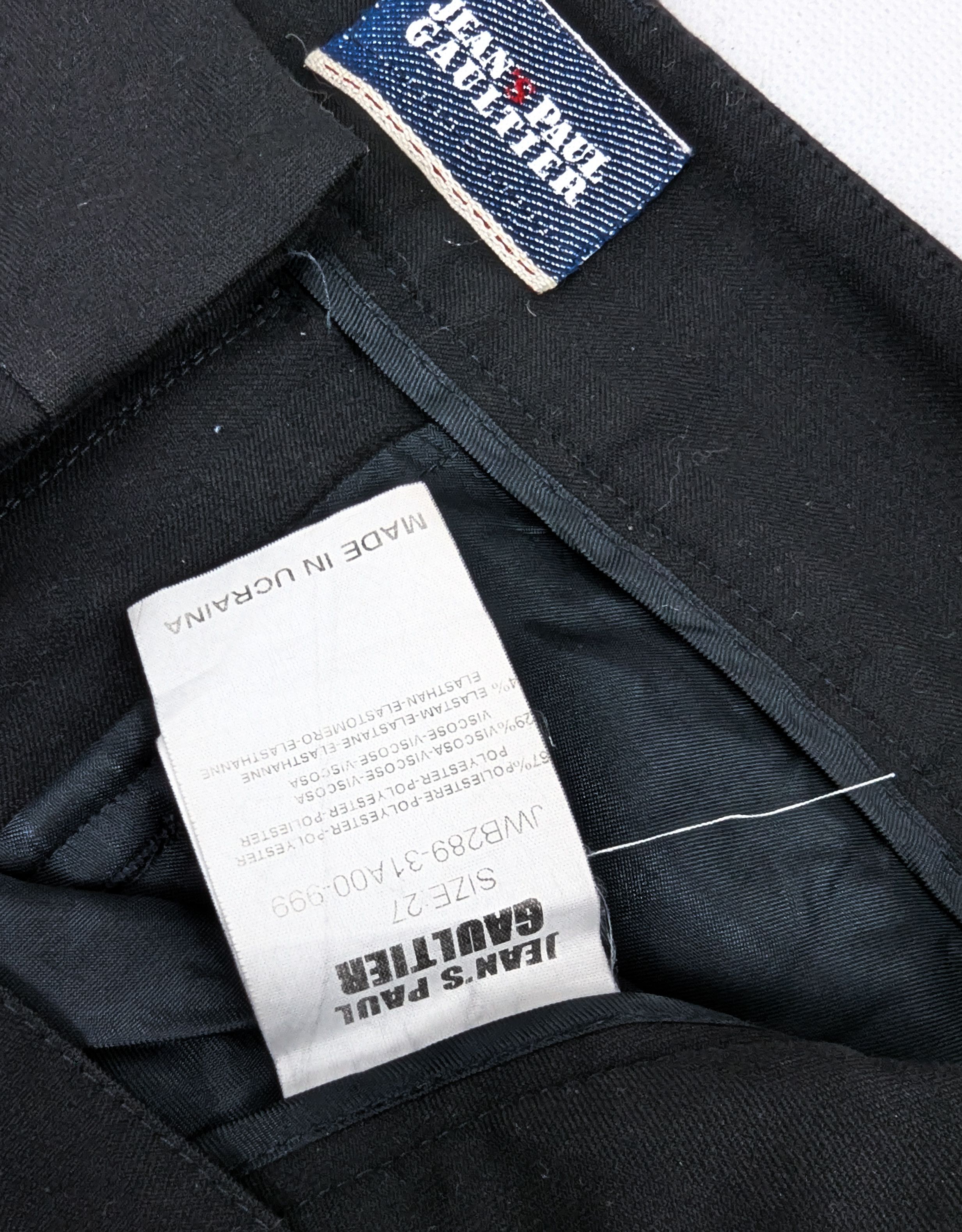 Jean Paul Gaultier Jean Paul Gaultier black pants trousers M Size 28" / US 6 / IT 42 - 9 Thumbnail