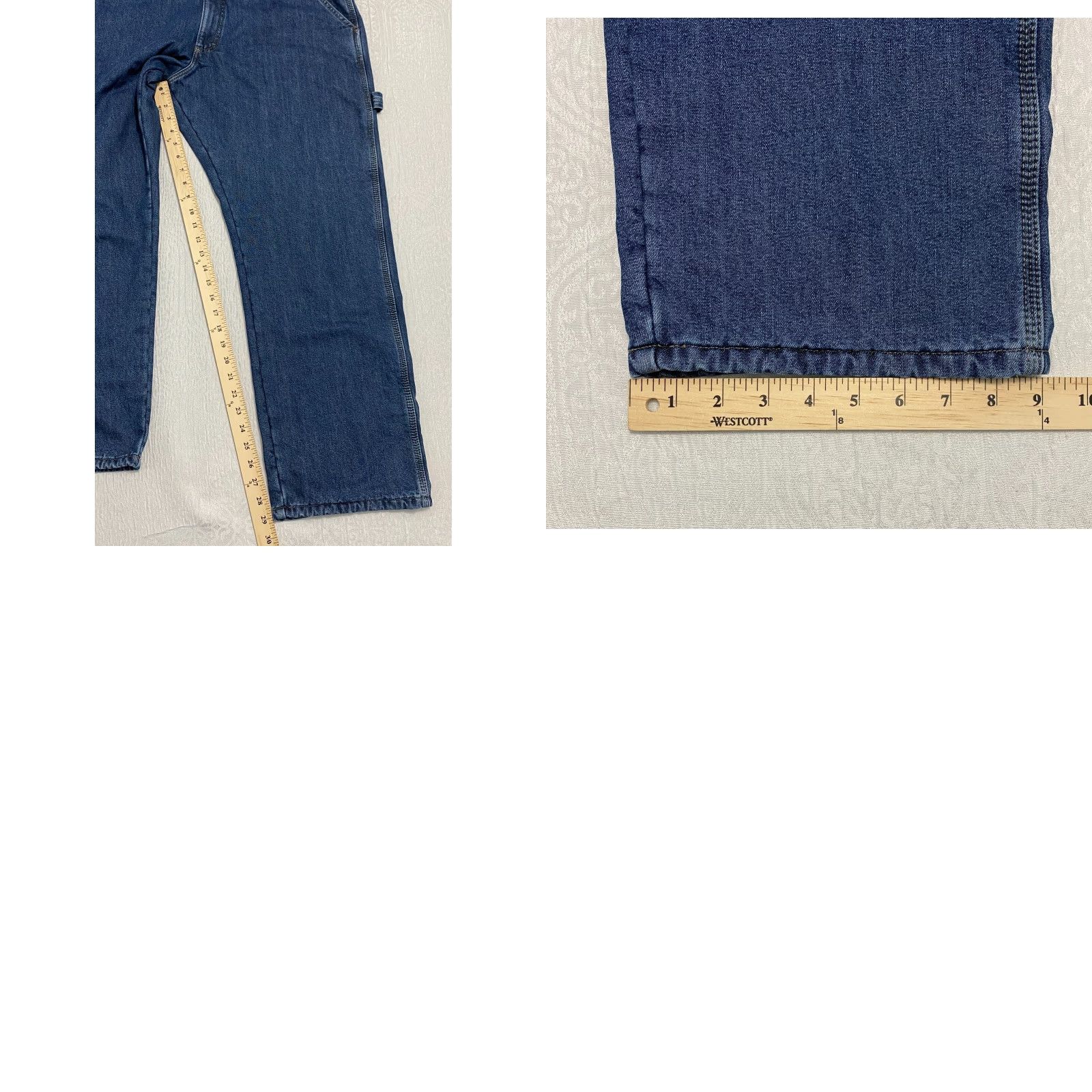Wrangler Wrangler Jeans Mens 38×30 Blue Fleece Lined Carpenter Denim Wide Leg Jeans Mens Regular 5-Pocket Blue Wrangler Size US 38 / EU 54 - 8 Thumbnail