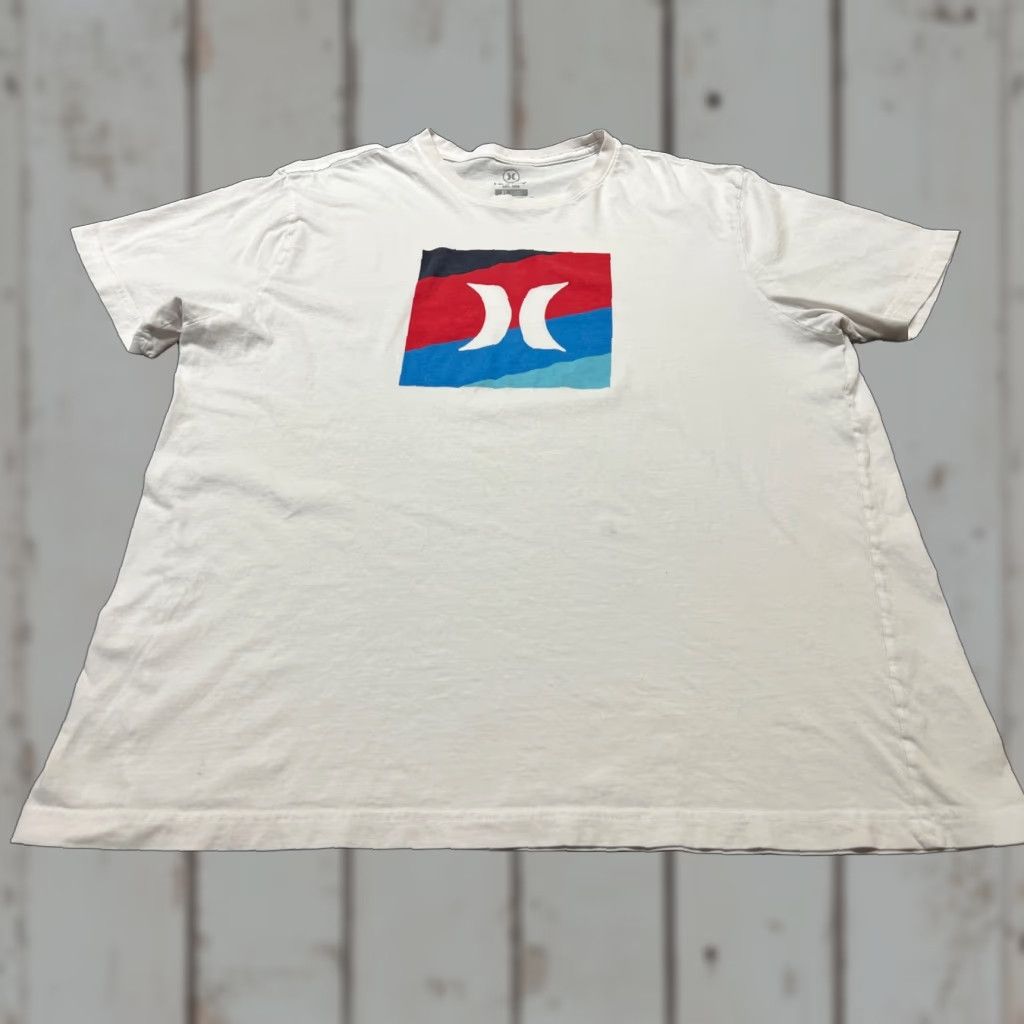 Hurley Hurley T-Shirt Logo Graphic Crew Neck Short Sleeve Men XL White Cotton - Beach Classic Colorful 2000s Size US XL / EU 56 / 4 - 1 Thumbnail