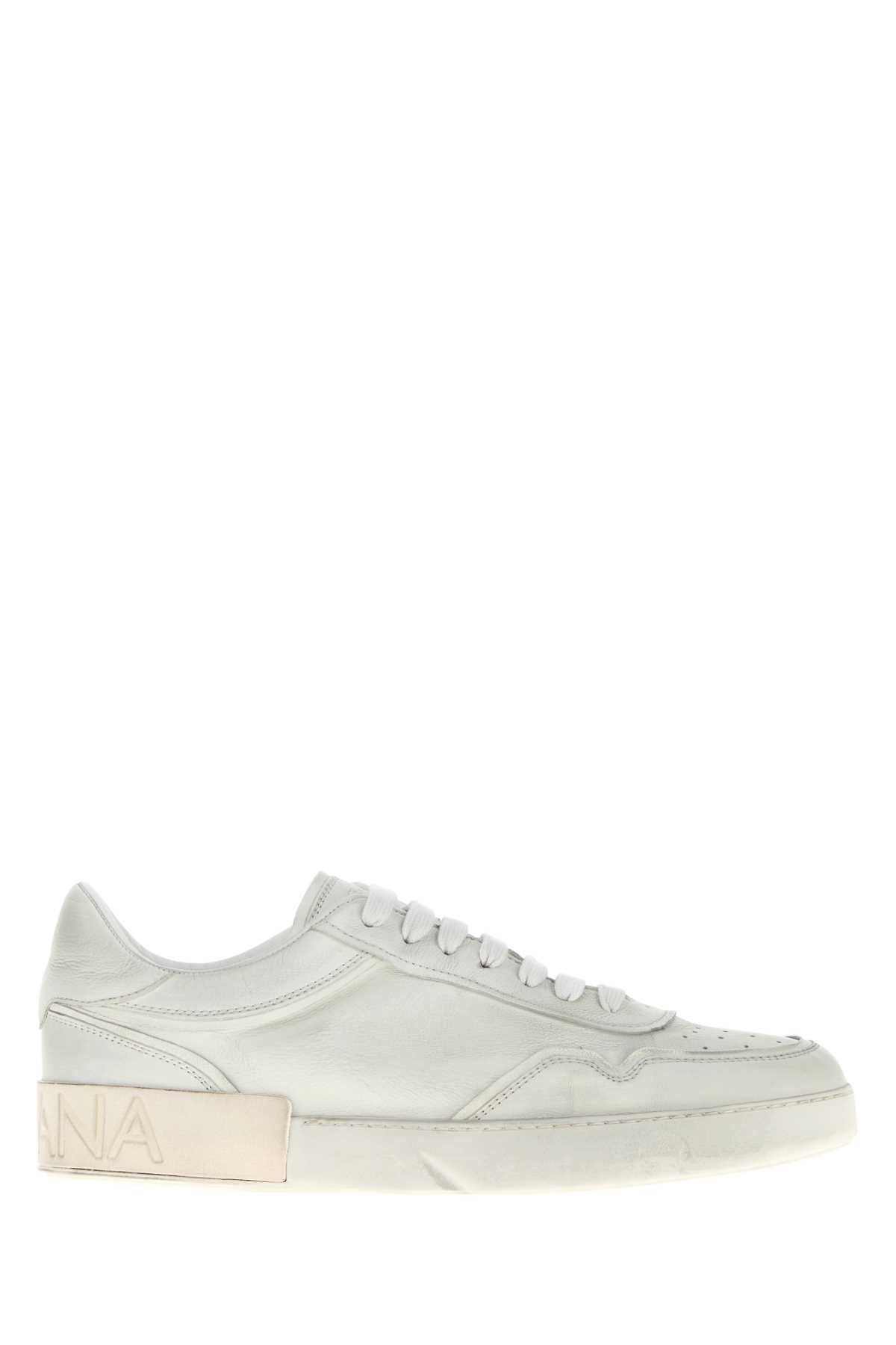 Dolce & Gabbana Chalk Leather Sneakers Size US 8 / EU 41 - 1 Thumbnail