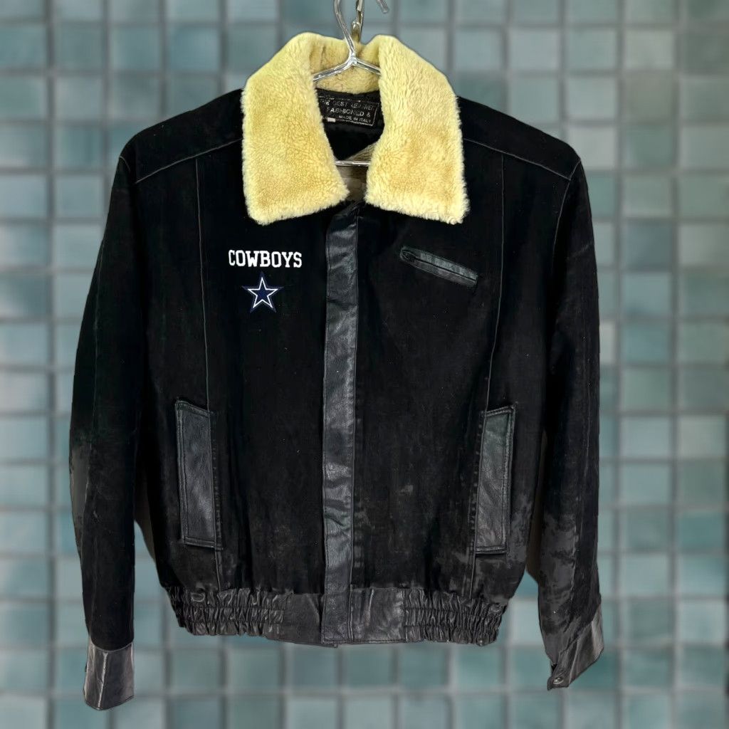 Vintage VINTAGE Italian Leather Varsity Jacket Mens SZ 52 Black Distressed Casual Winter Leather Sports Size US L / EU 52-54 / 3 - 1 Thumbnail
