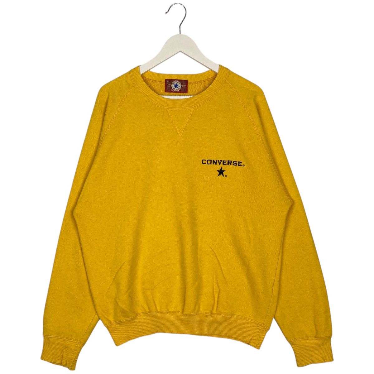 Vintage Vintage Converse All Star Big Printed Crewneck Yellow Size US M / EU 48-50 / 2 - 1 Thumbnail