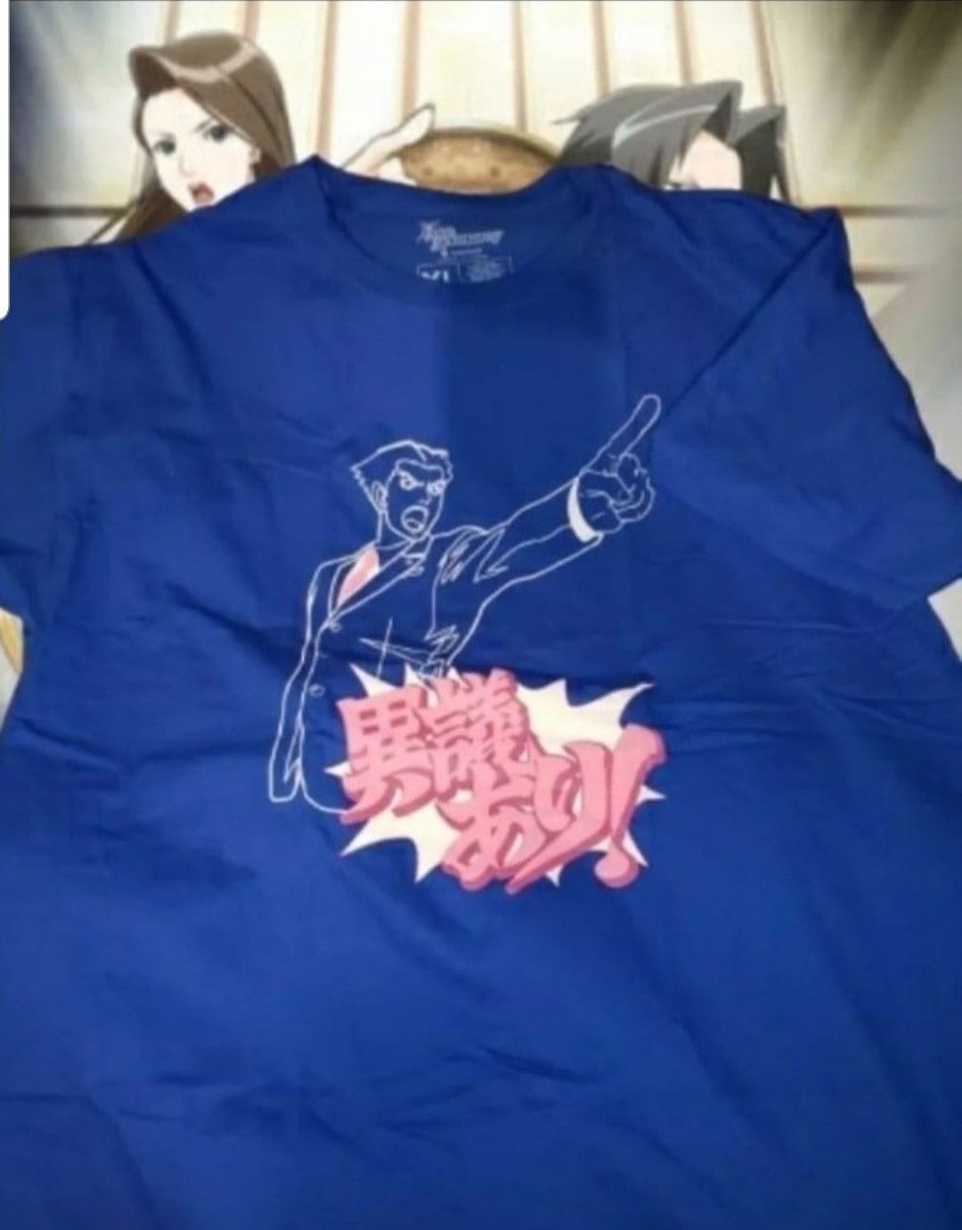 Other RARE ACE ATTORNEY ANIME T-SHIRT JAPANESE TEXT PLUS 3XL Size US XXL / EU 58 / 5 - 4 Thumbnail