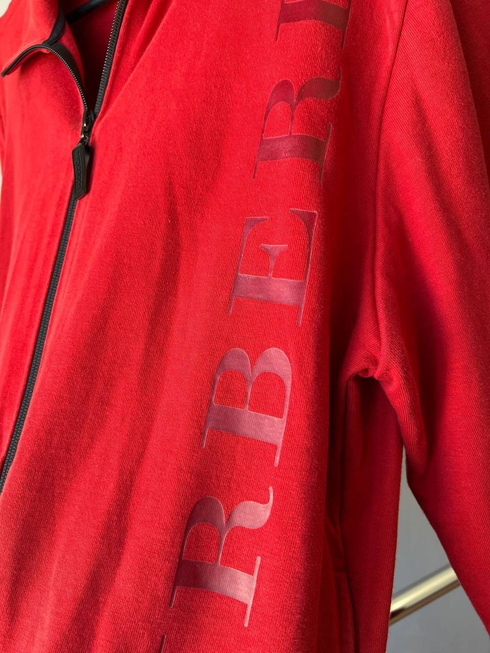 Burberry BURBERRY SPORT RED CASUAL MENS FULL ZIP BIG LOGO SWEATSHIRT Size US XL / EU 56 / 4 - 10 Thumbnail
