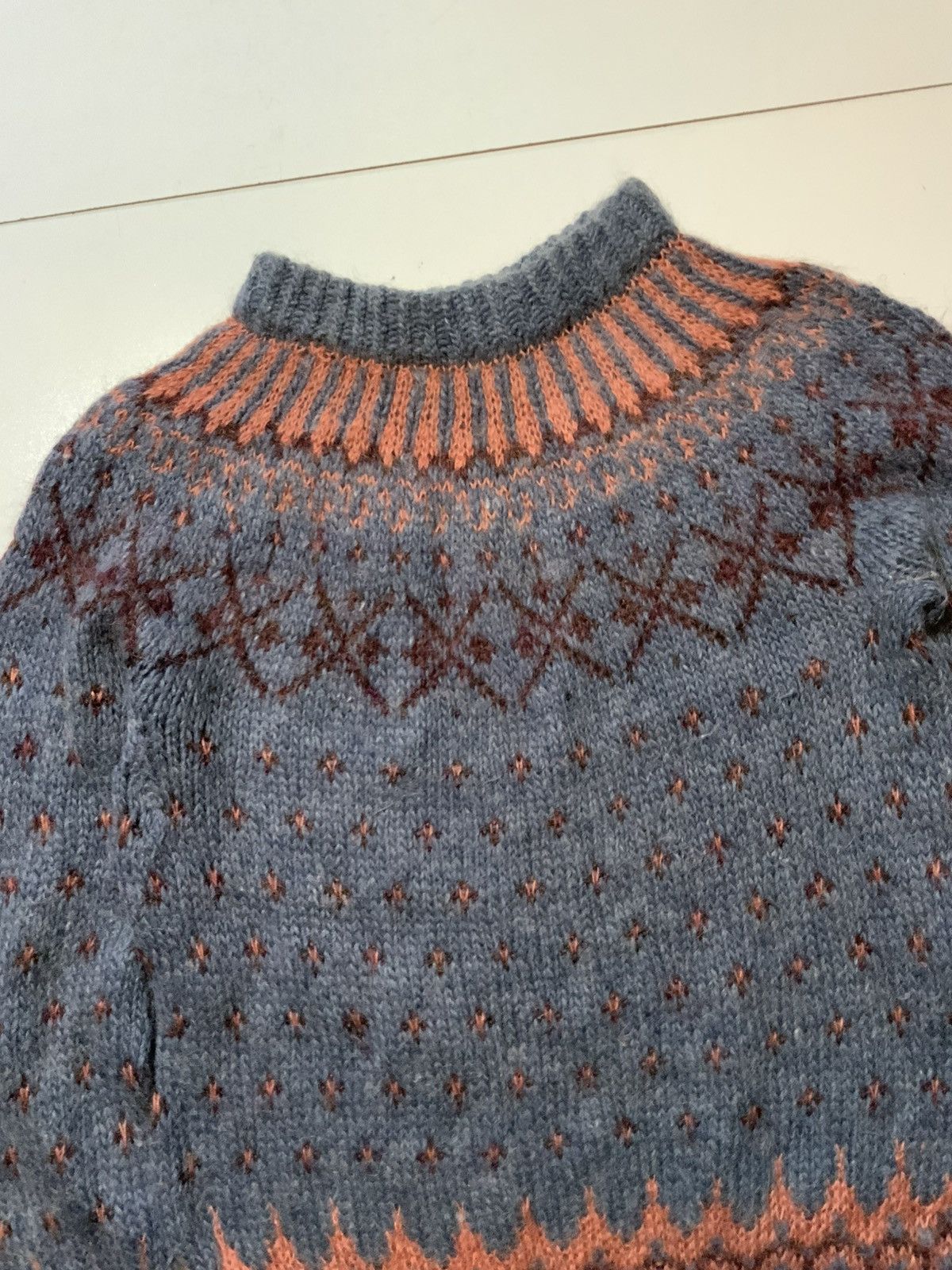 Vintage Vintage 70s Fair Isle Mohair Wool Fuzzy Knit Sweater Size US M / EU 48-50 / 2 - 3 Thumbnail